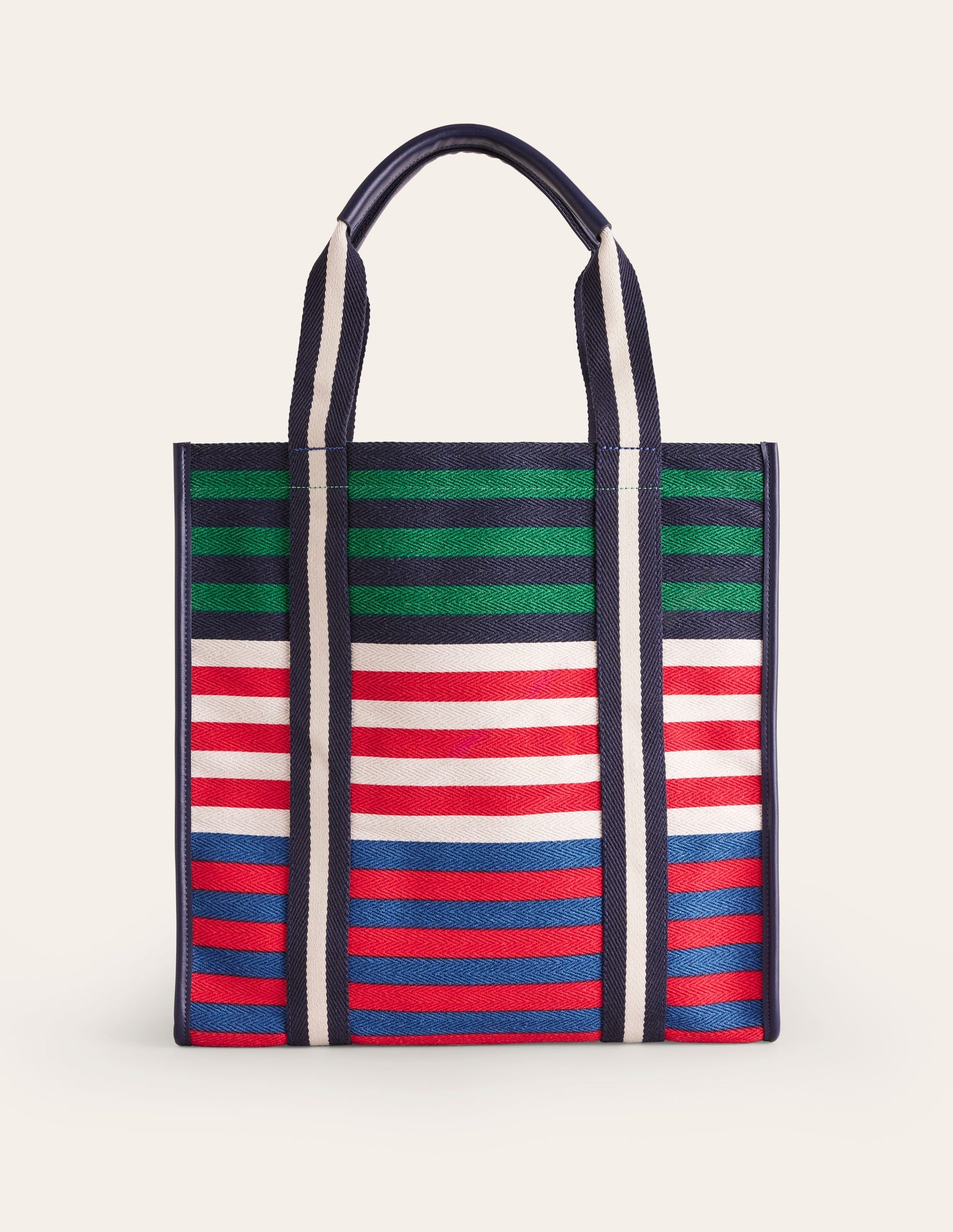 Canvas Tote Bag-Multi Stripe