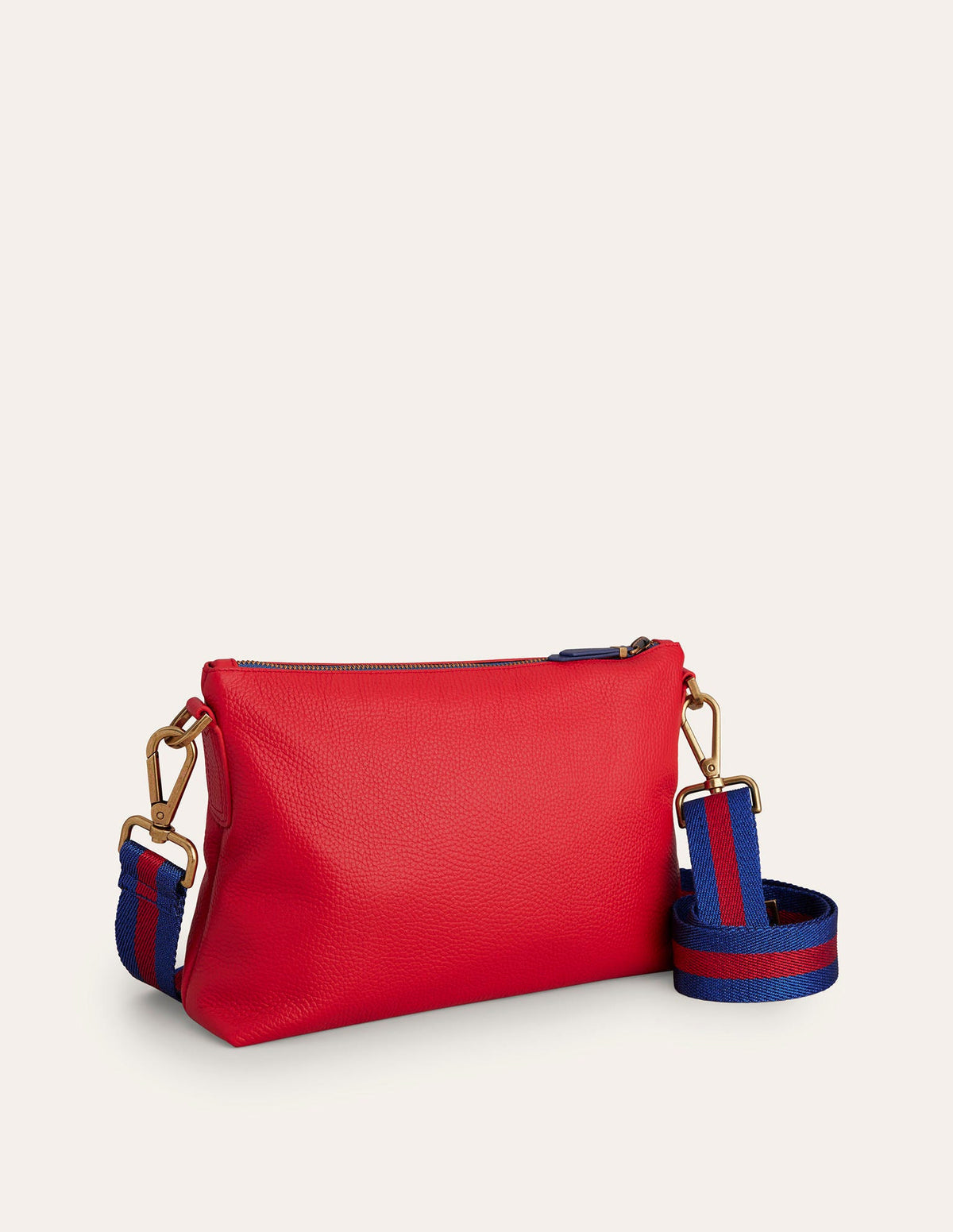 Leather Cross-body Bag-Red - Image 3