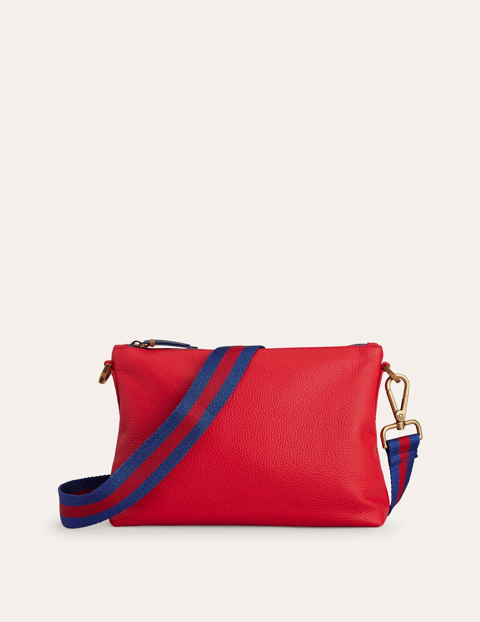 Leather Cross-body Bag-Red - Image 2