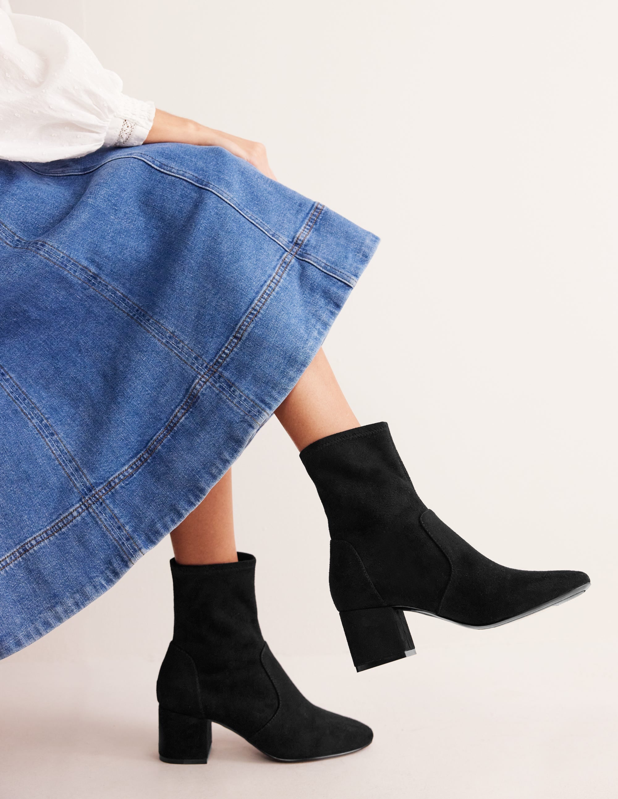 Stretch Ankle Boots-Black - Image 2