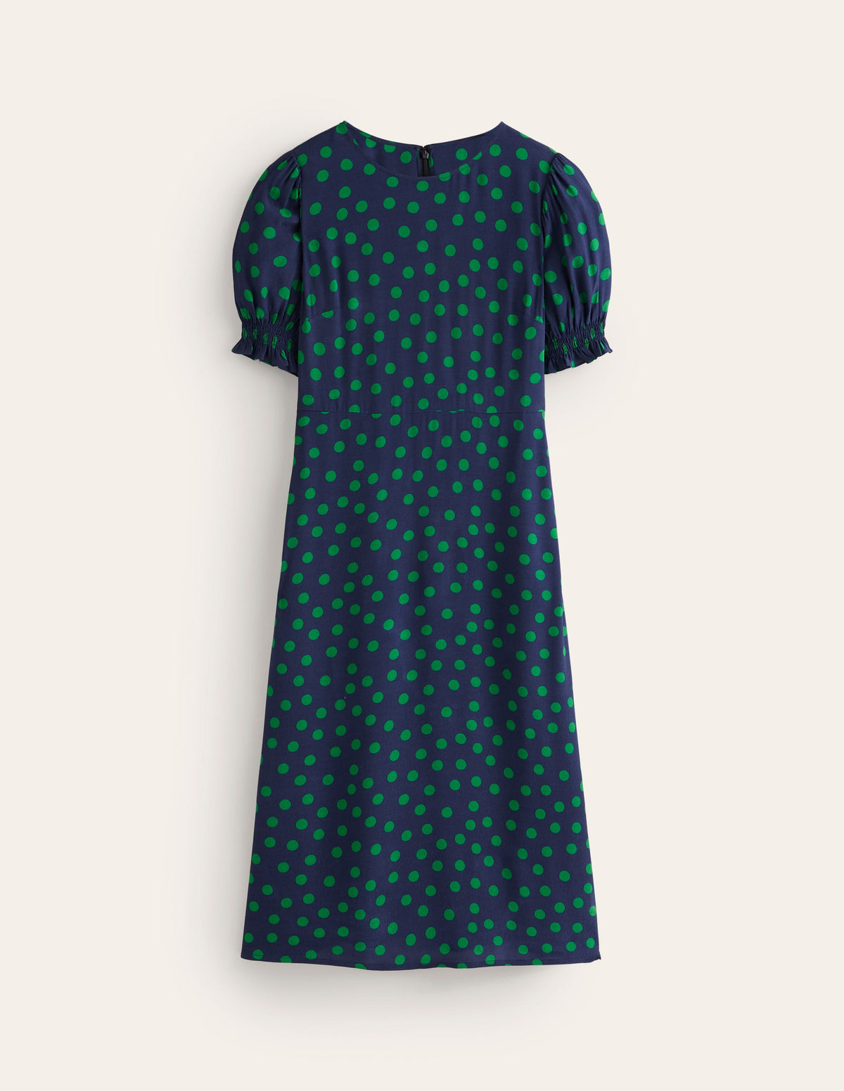 Corinne Midi Tea Dress-Navy, Abstract Dot-5
