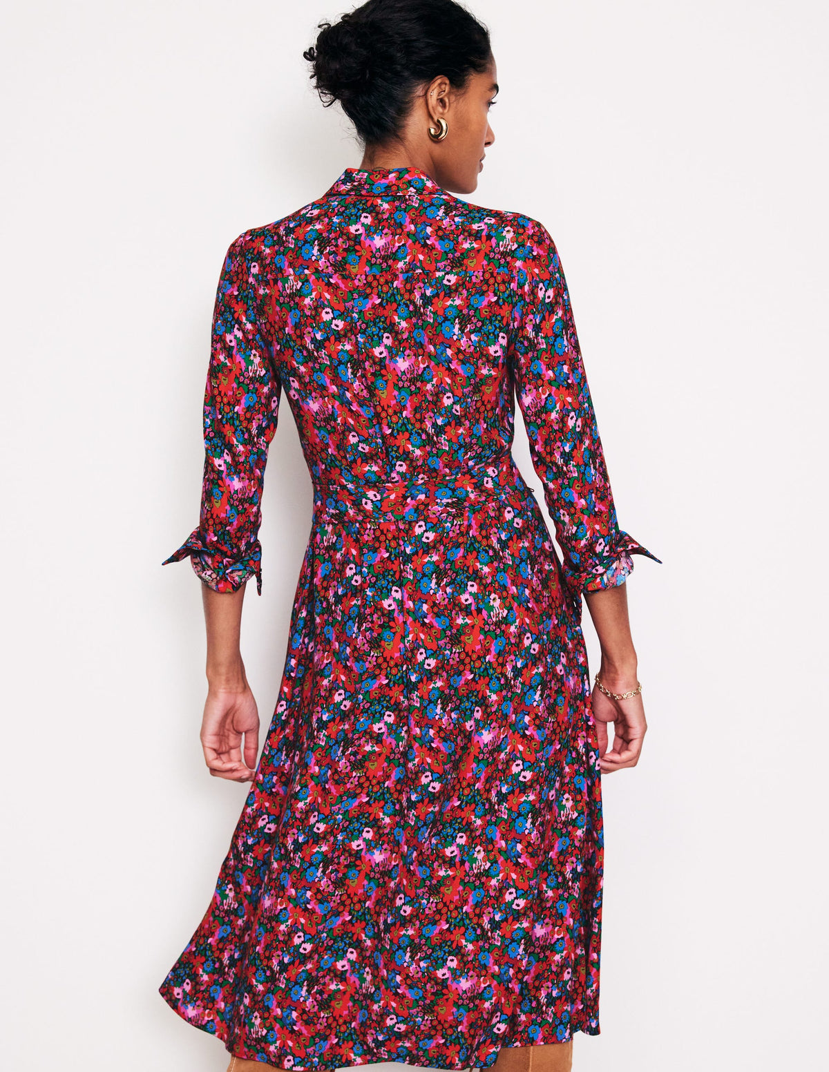 Kate Midi Shirt Dress-Bittersweet, Meadow Pop - Image 3