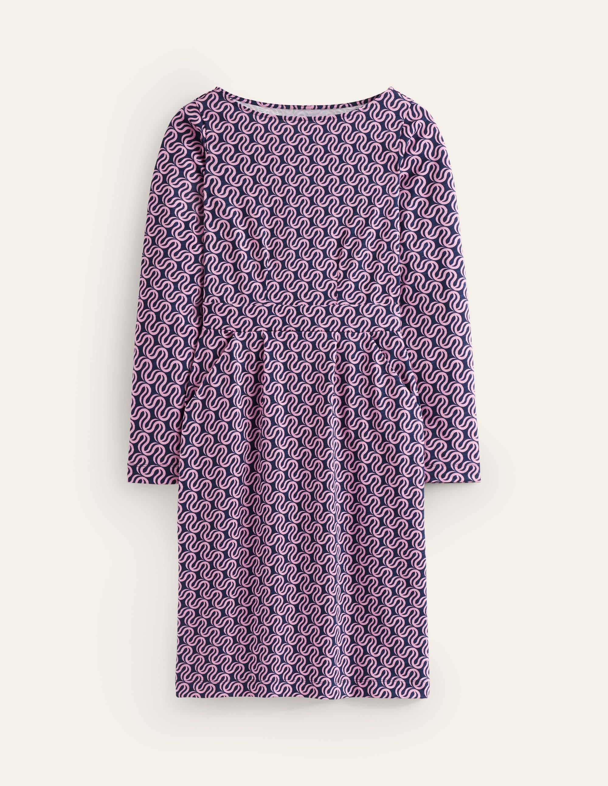 Florrie Long Sleeve Dress-Soft Lavender, Ribbon Wave - Image 5