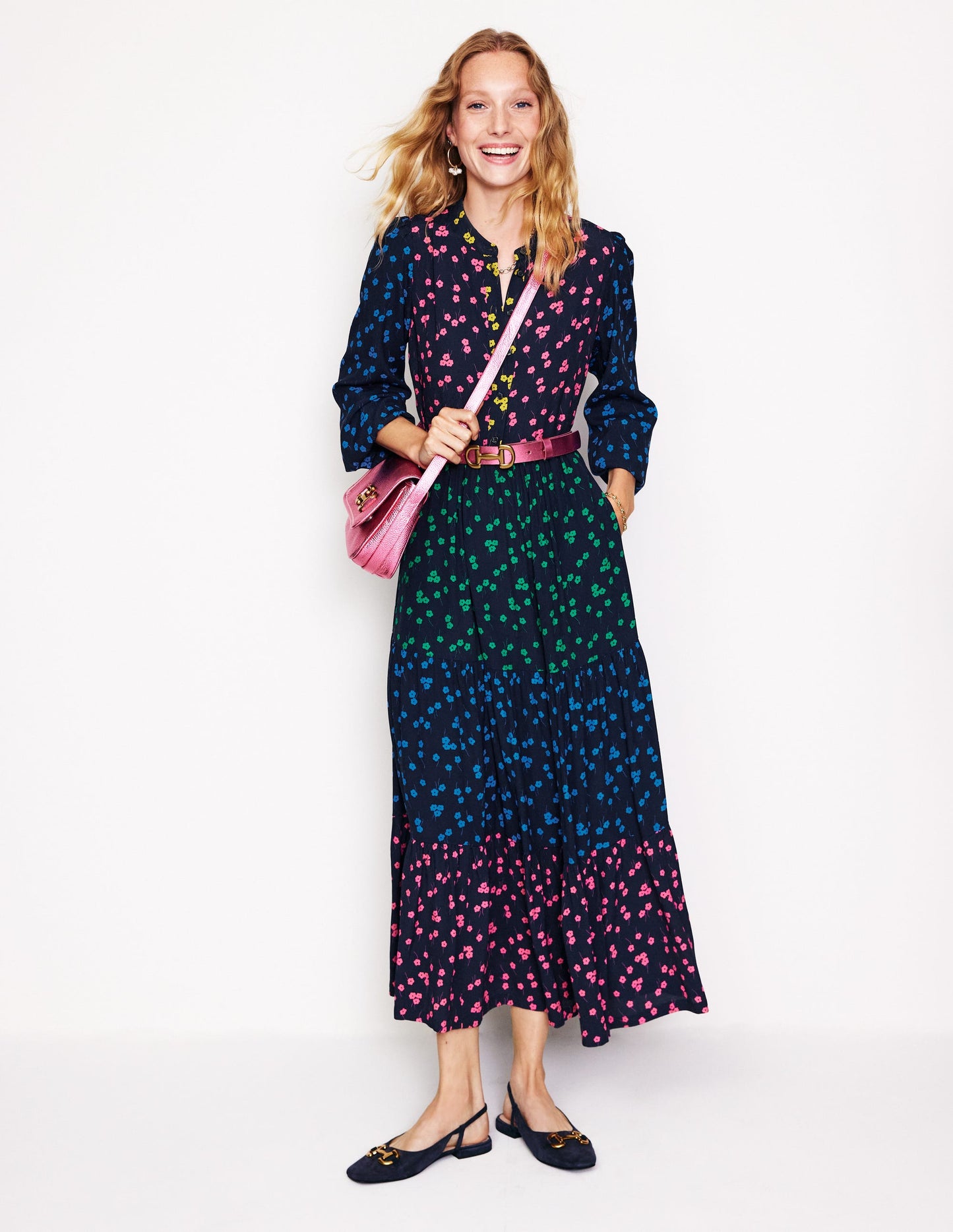 Alba Viscose Maxi Dress-Fruit Dove, Fall Spring