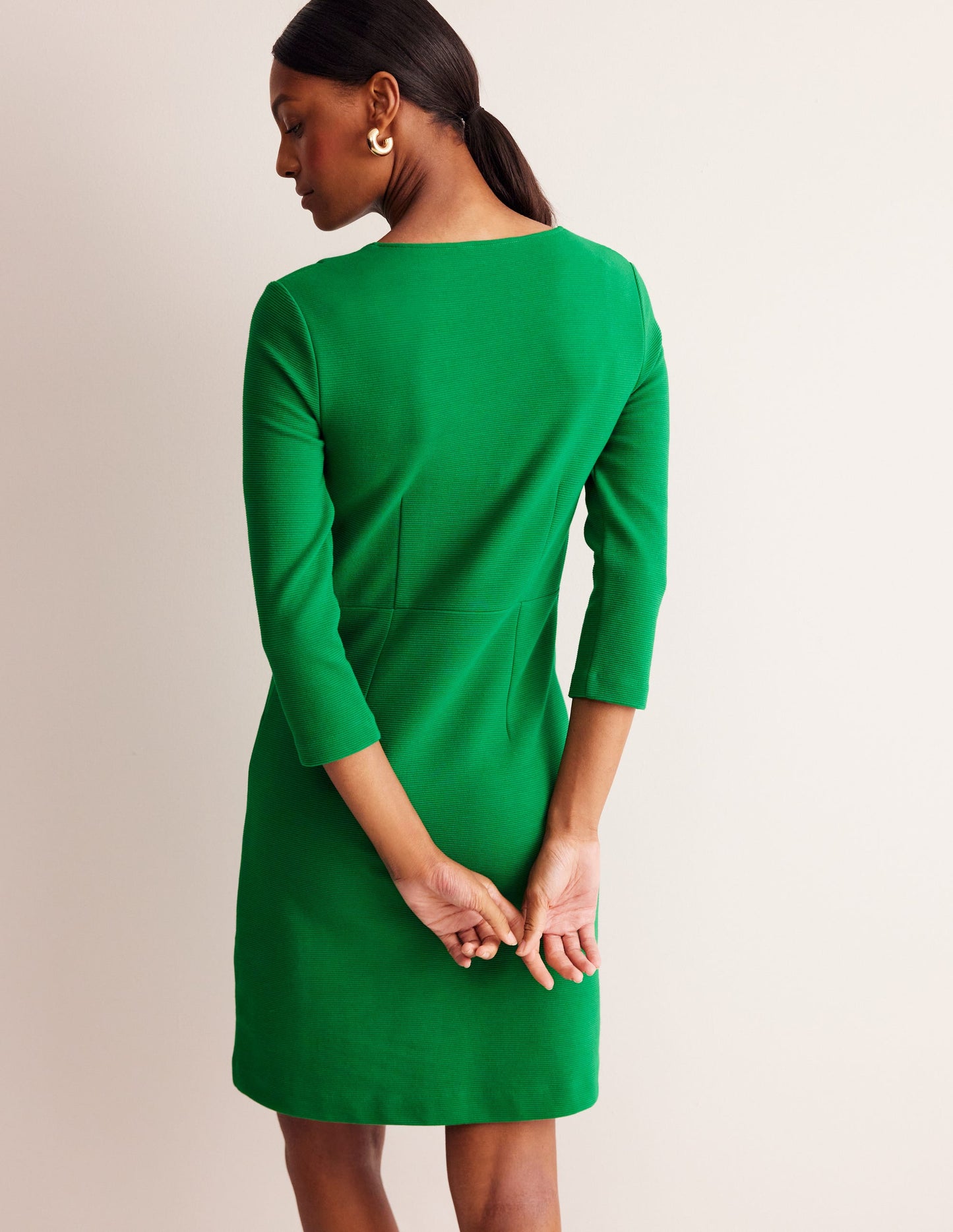 Bronte Ottoman Dress-Rich Emerald