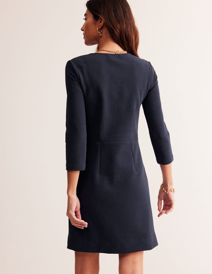 Bronte Ottoman Dress-Navy