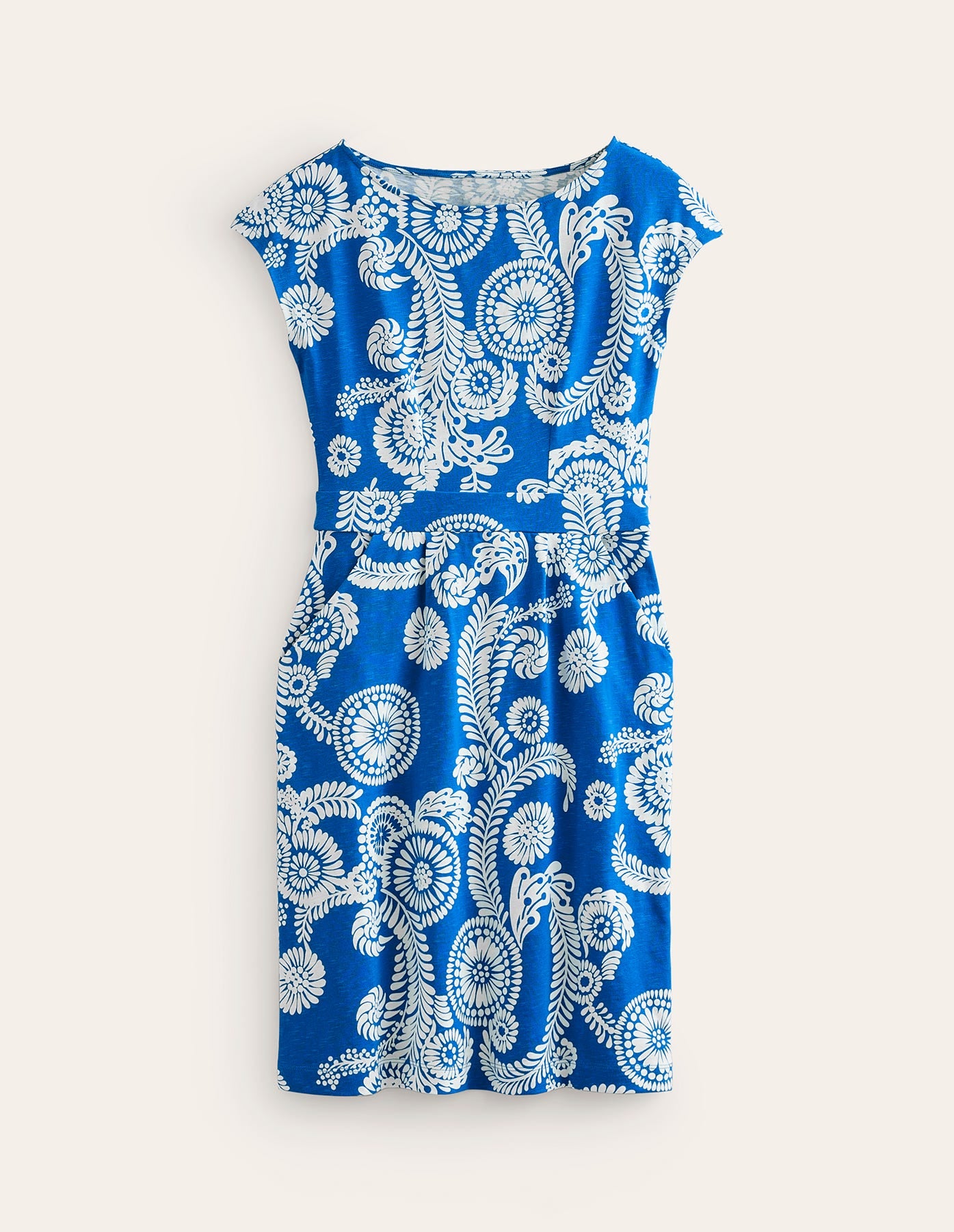 Florrie Jersey Dress-Indigo Bunting, Abstract Charm - Image 5