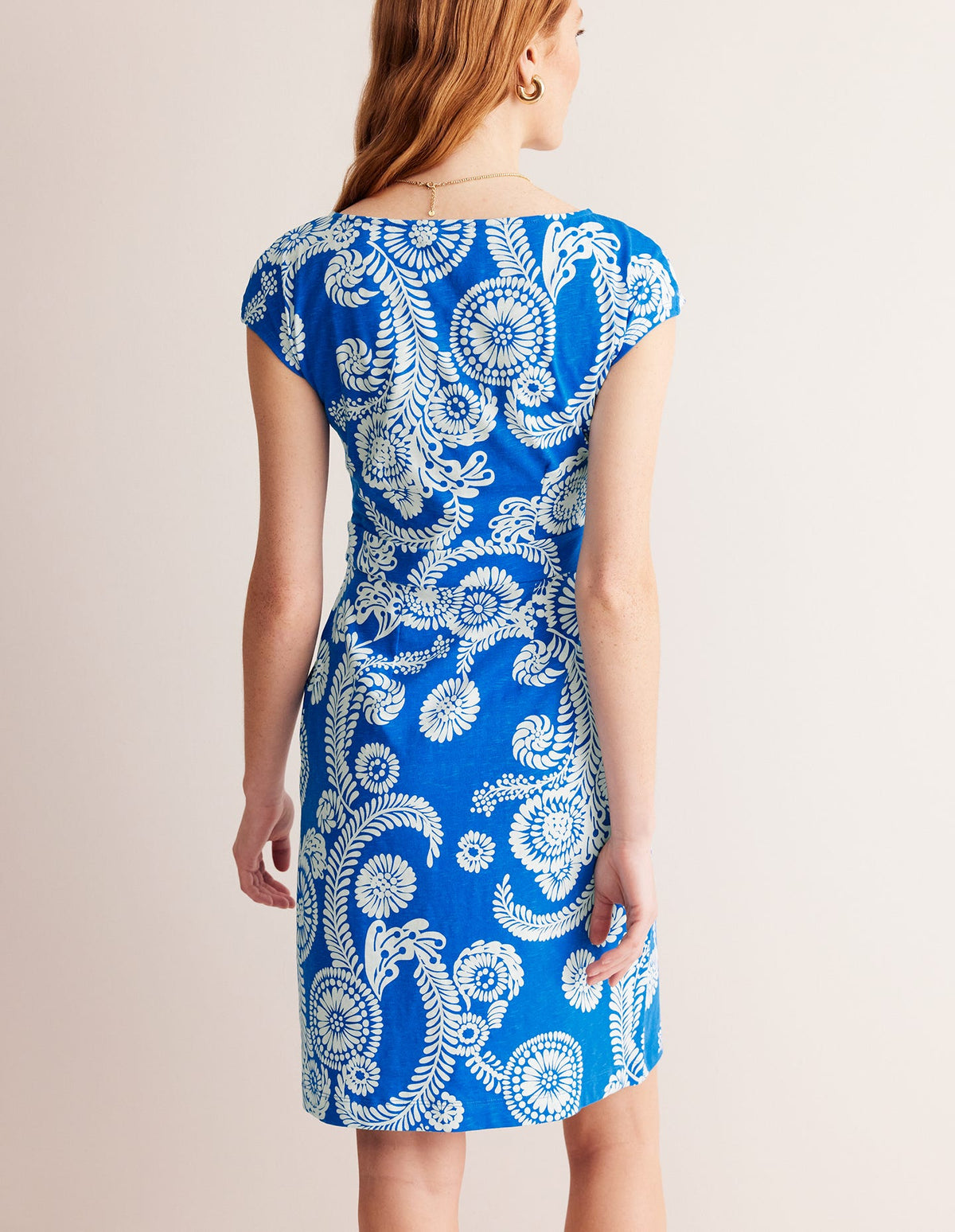 Florrie Jersey Dress-Indigo Bunting, Abstract Charm - Image 3