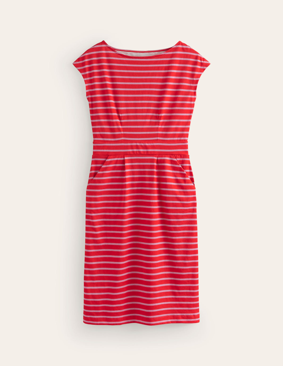 Florrie Jersey Dress-Rouge, Lilac Stripe - Image 5