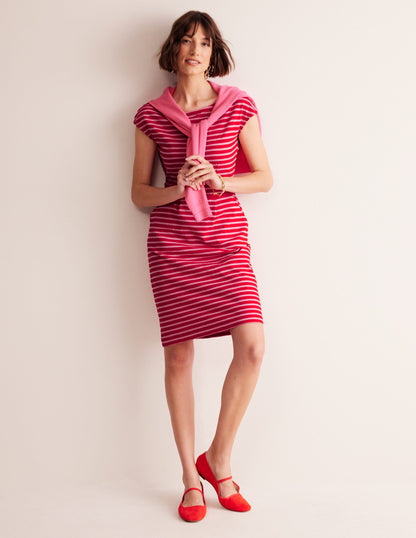 Florrie Jersey Dress-Rouge, Lilac Stripe