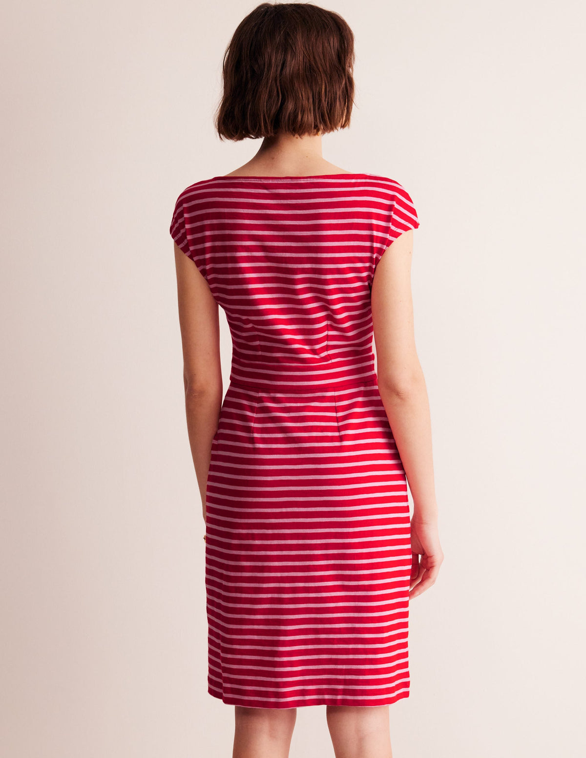 Florrie Jersey Dress-Rouge, Lilac Stripe - Image 3