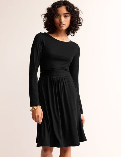 Amelie Long Sleeve Dress-Black