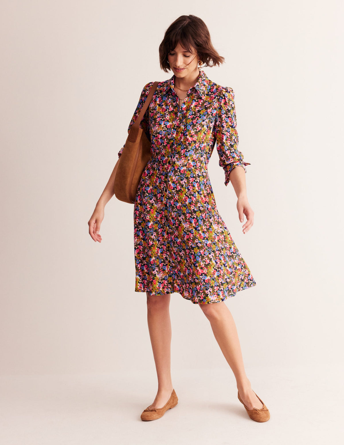Pocket Detail Shirt Dress-Kale, Meadow Pop | Boden USA