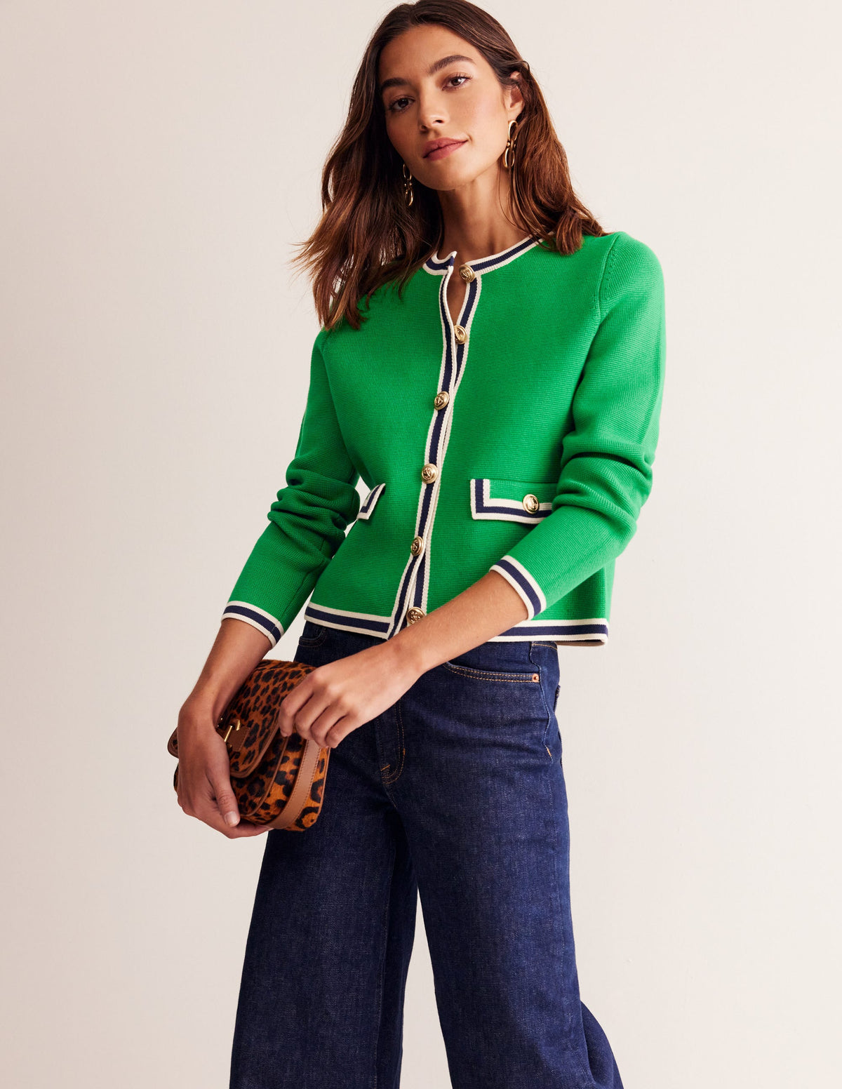 Holly Knitted Jacket-Rich Emerald Green - Image 1