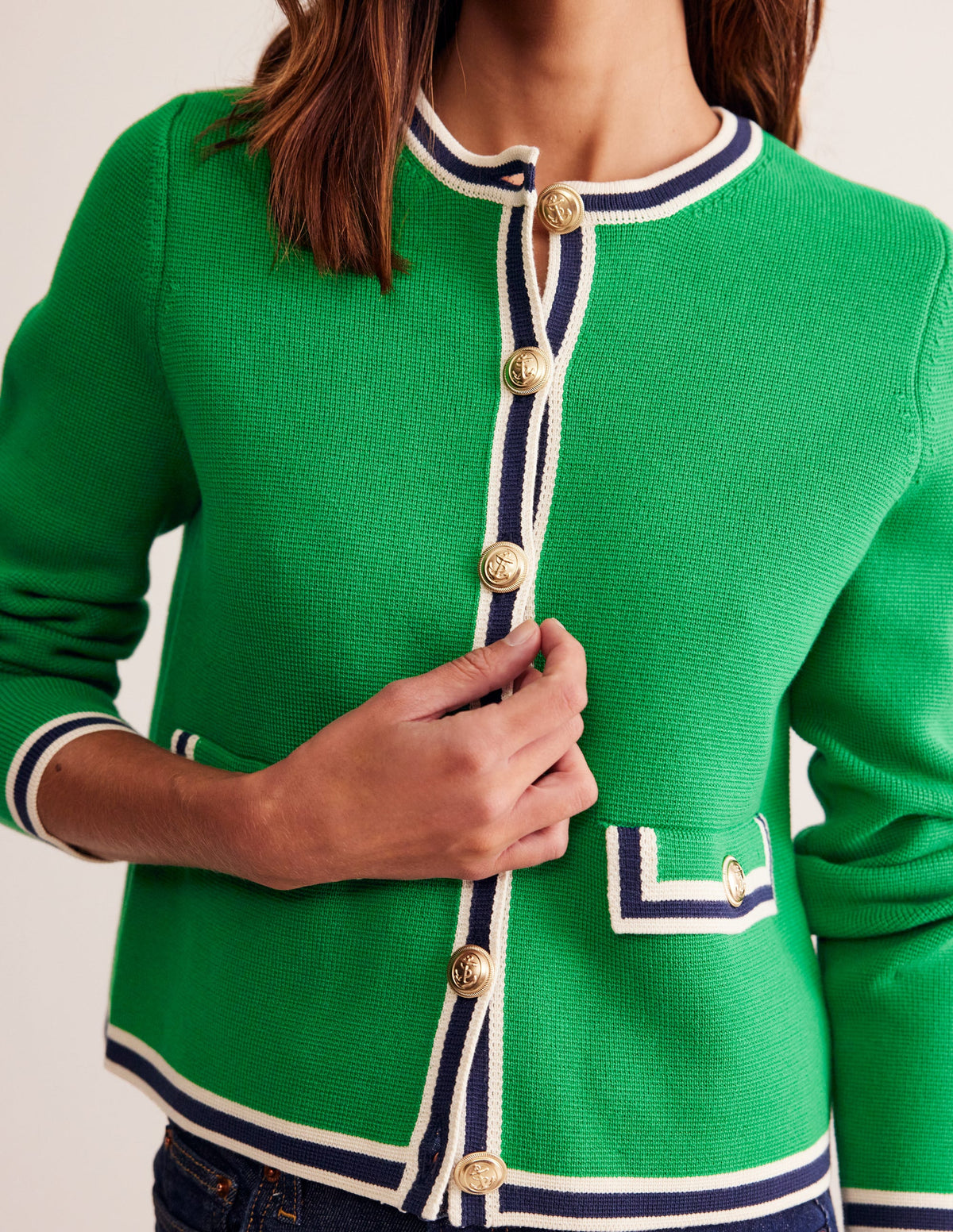 Holly Knitted Jacket-Rich Emerald Green - Image 2