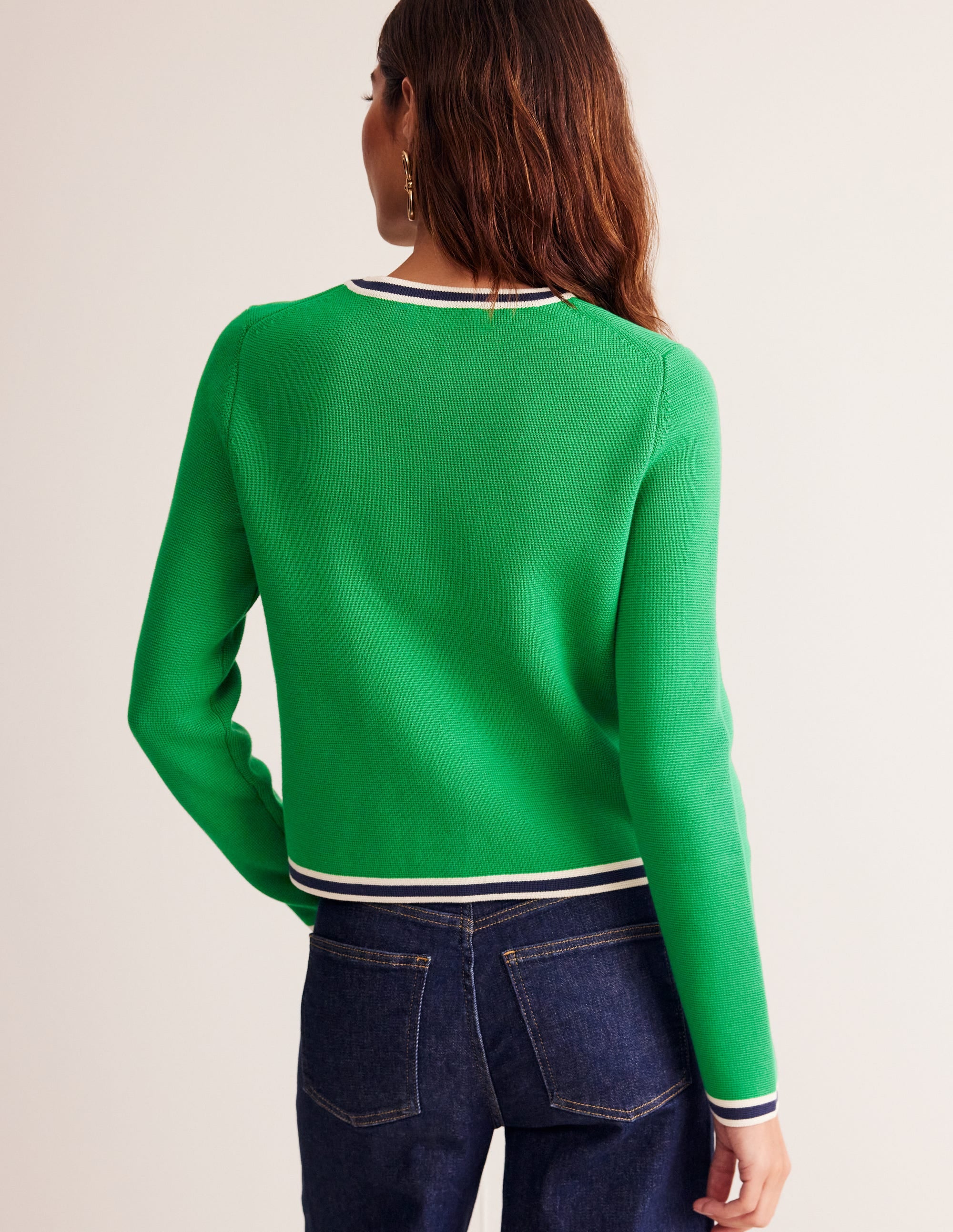 Holly Knitted Jacket-Rich Emerald Green - Image 3