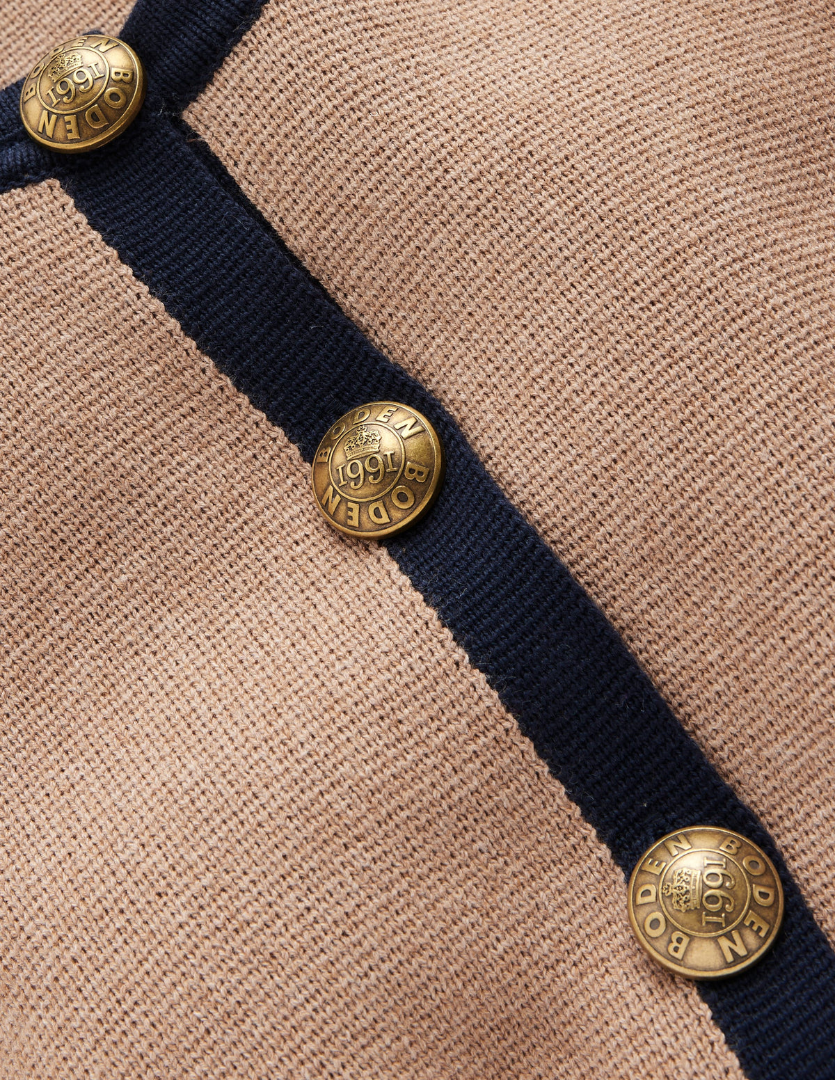 Holly Knitted Jacket-Camel, Navy - Image 7