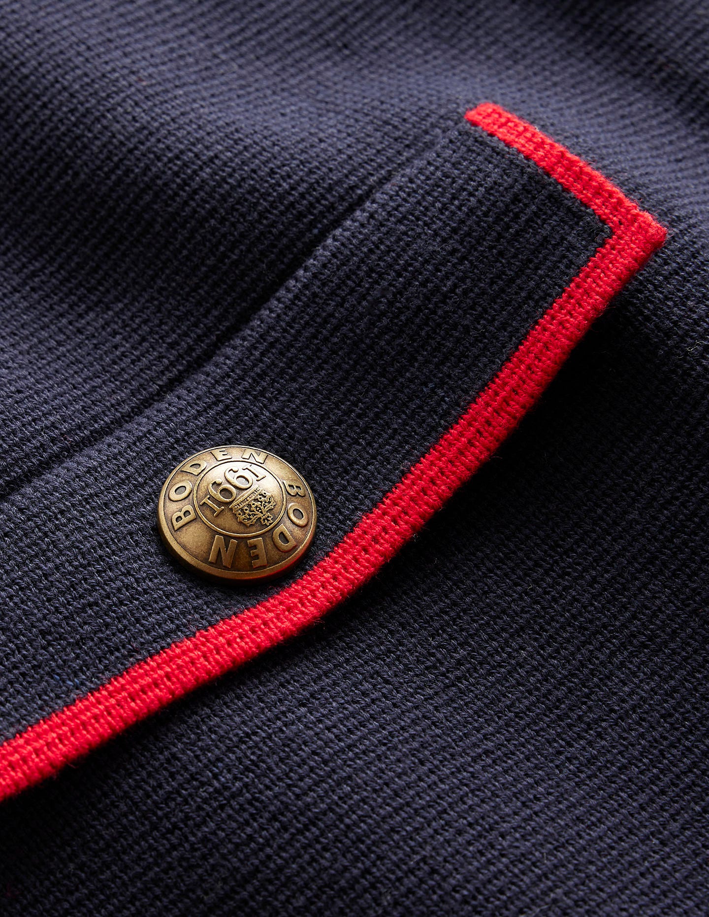 Holly Knitted Jacket-Navy, Rouge Red - Image 7