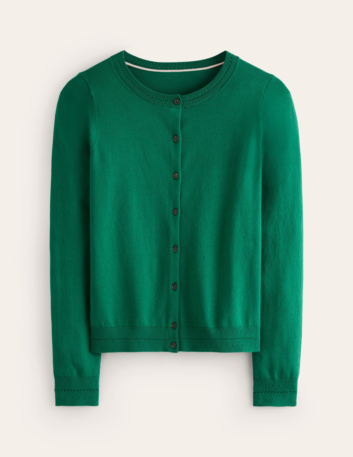 Catriona Cotton Cardigan-Malachite Green - Image 5