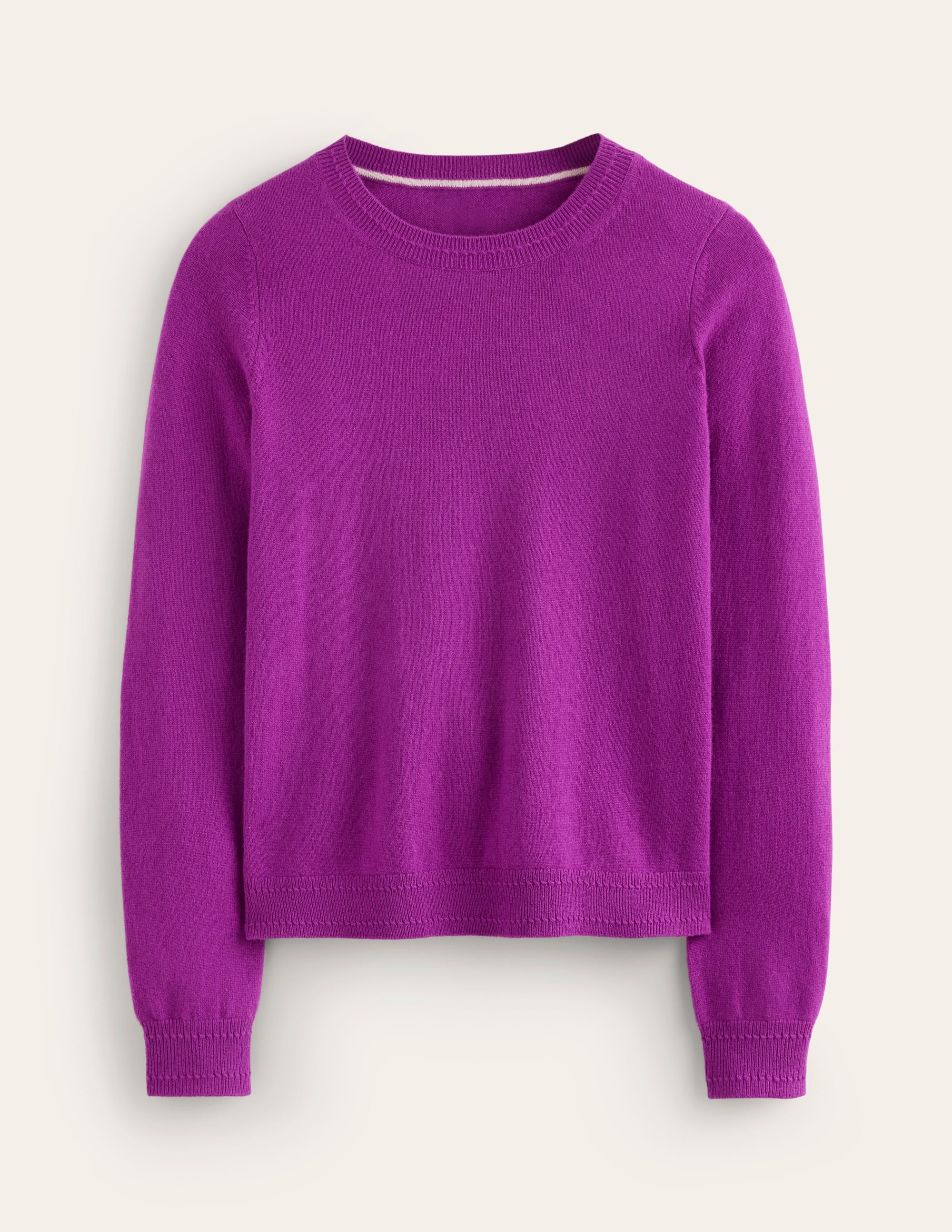 Eva Cashmere Crew Neck Sweater-Regal Purple - Image 5