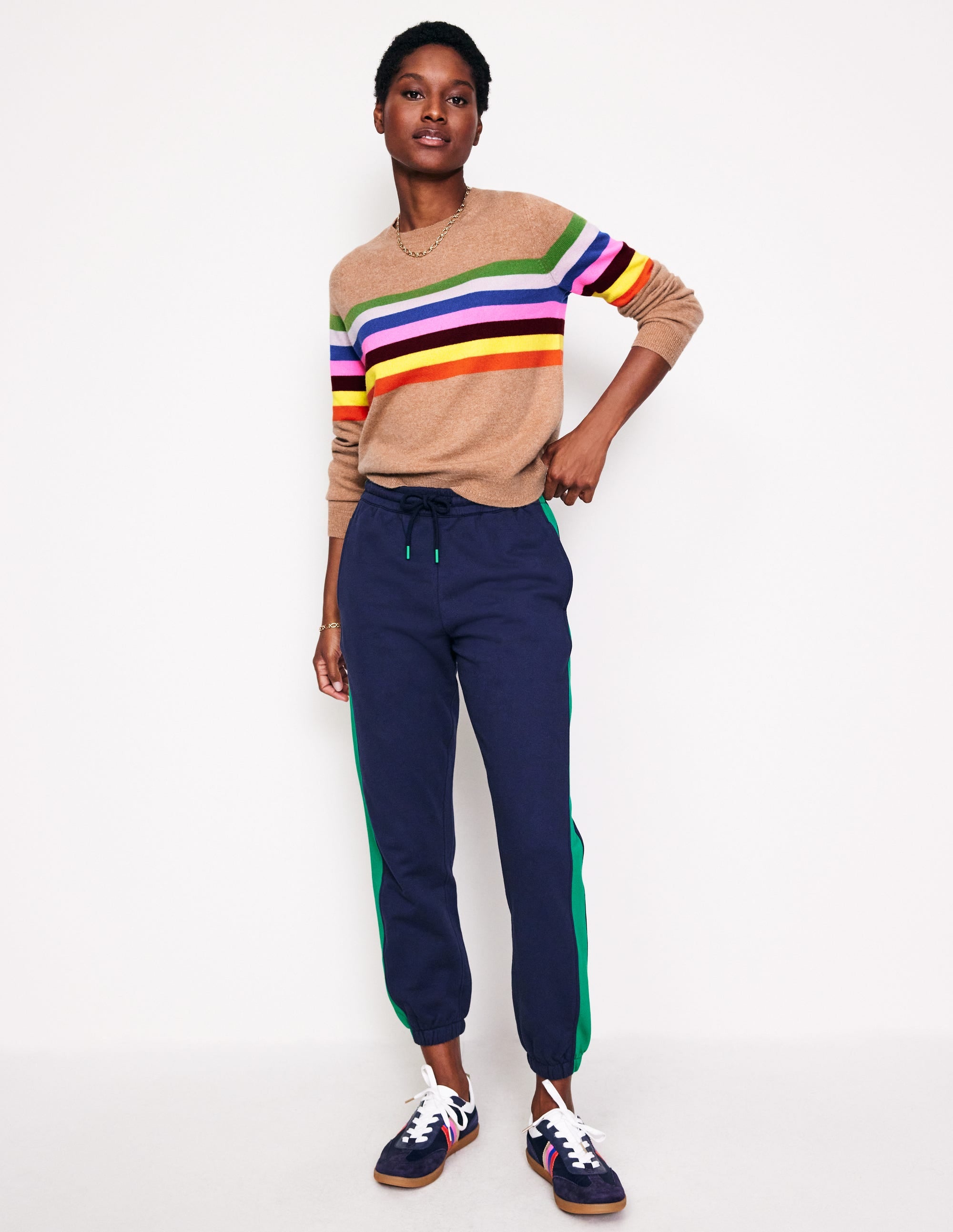Eva Cashmere Crew Neck Sweater-Chinchilla Melange - Image 6