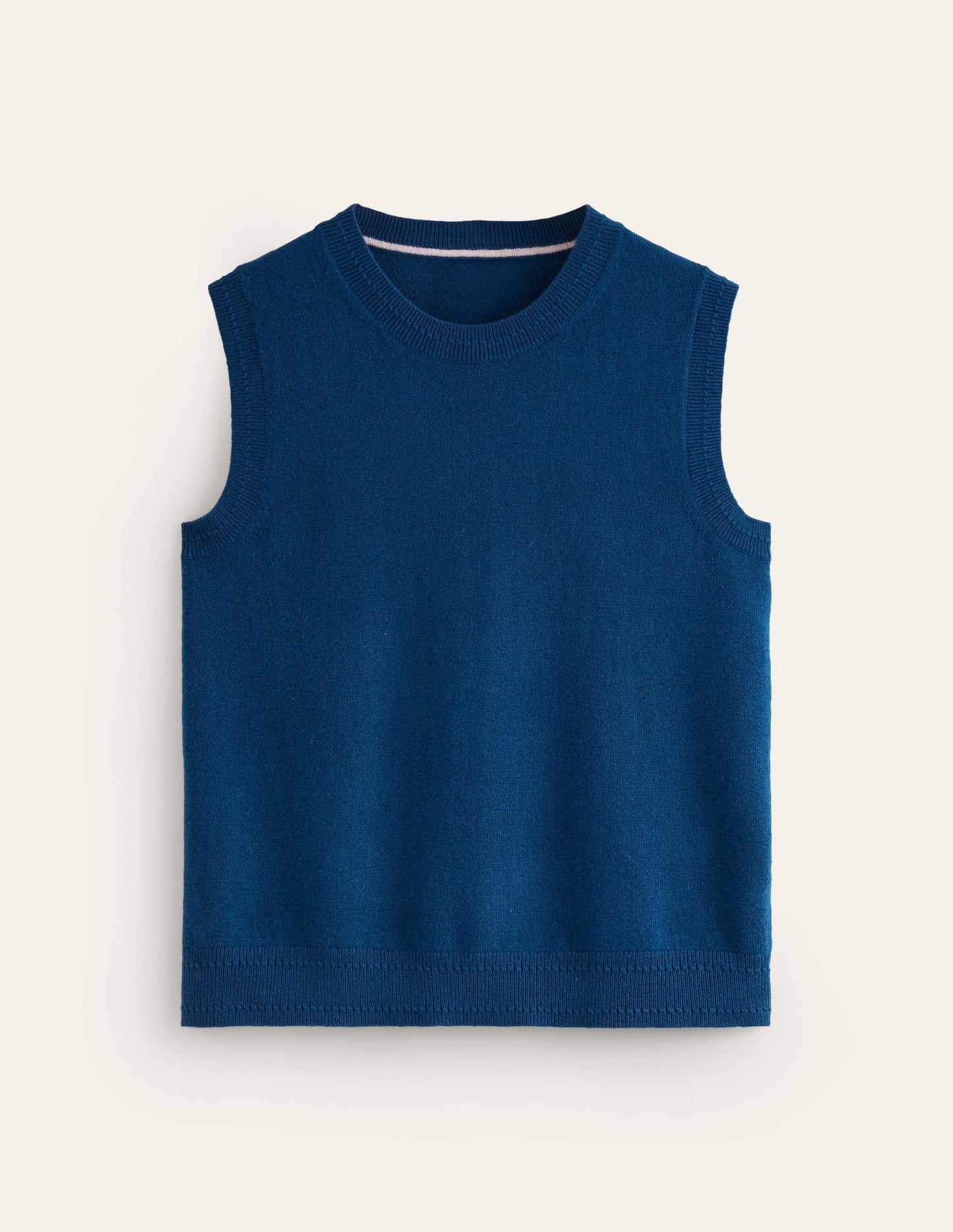 Eva Cashmere Vest-Harbour Blue