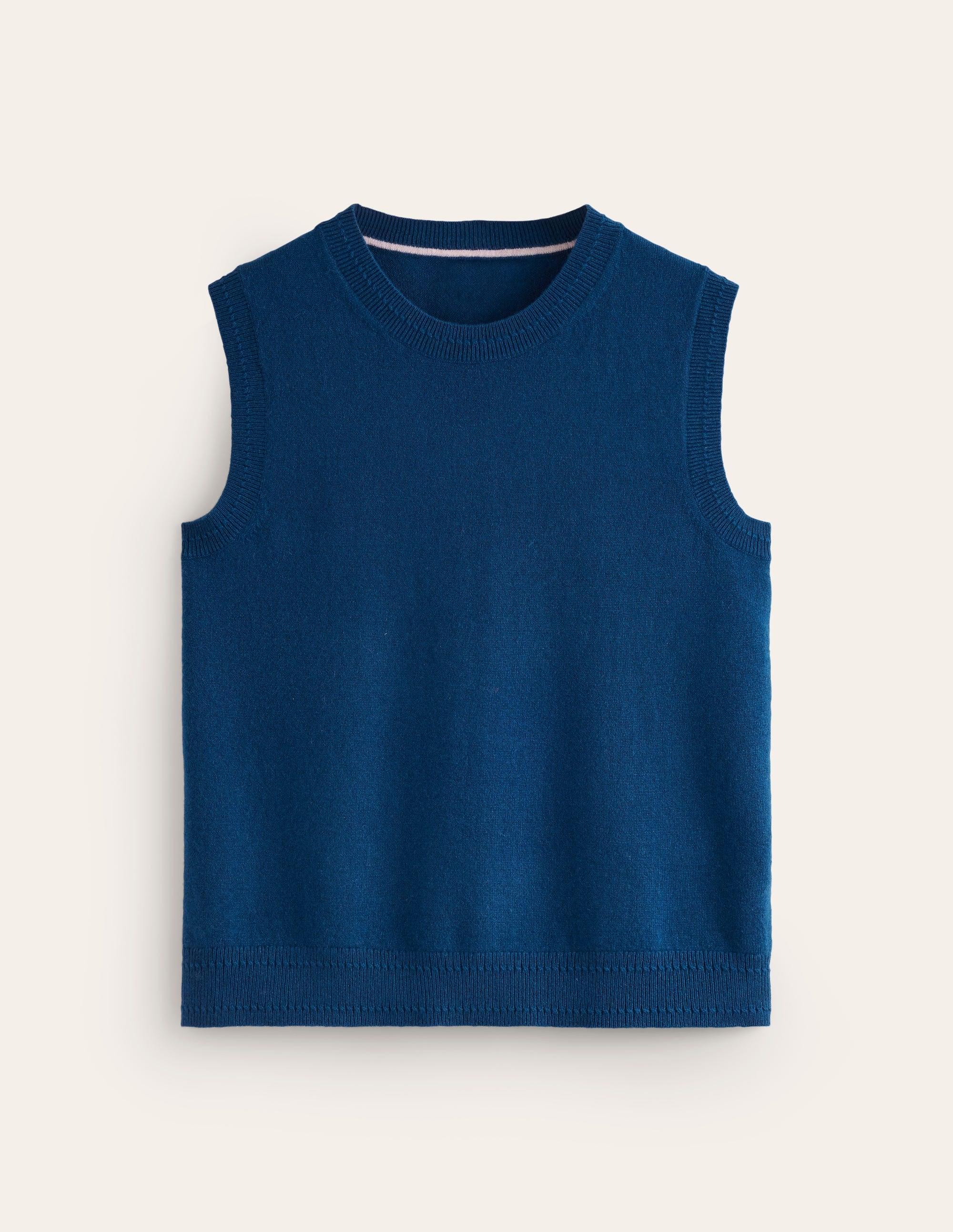 Eva Cashmere Vest-Harbour Blue - Image 5