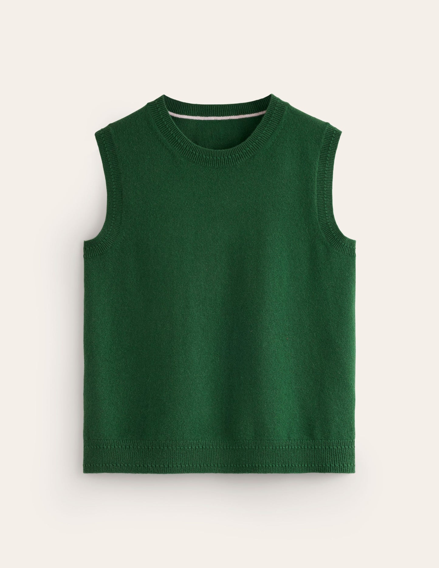 Eva Cashmere Vest-Pine Green