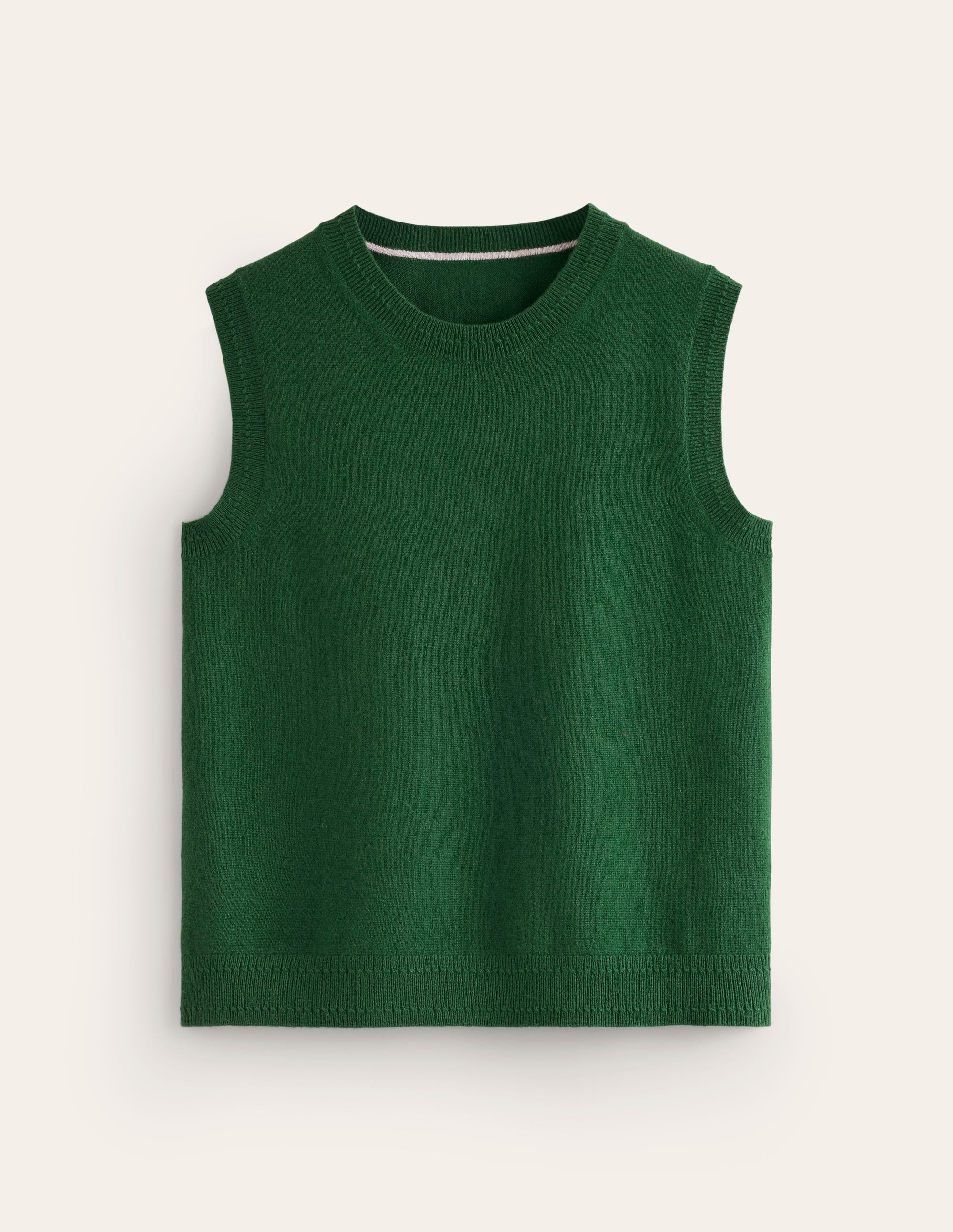 Eva Cashmere Vest-Pine Green - Image 5