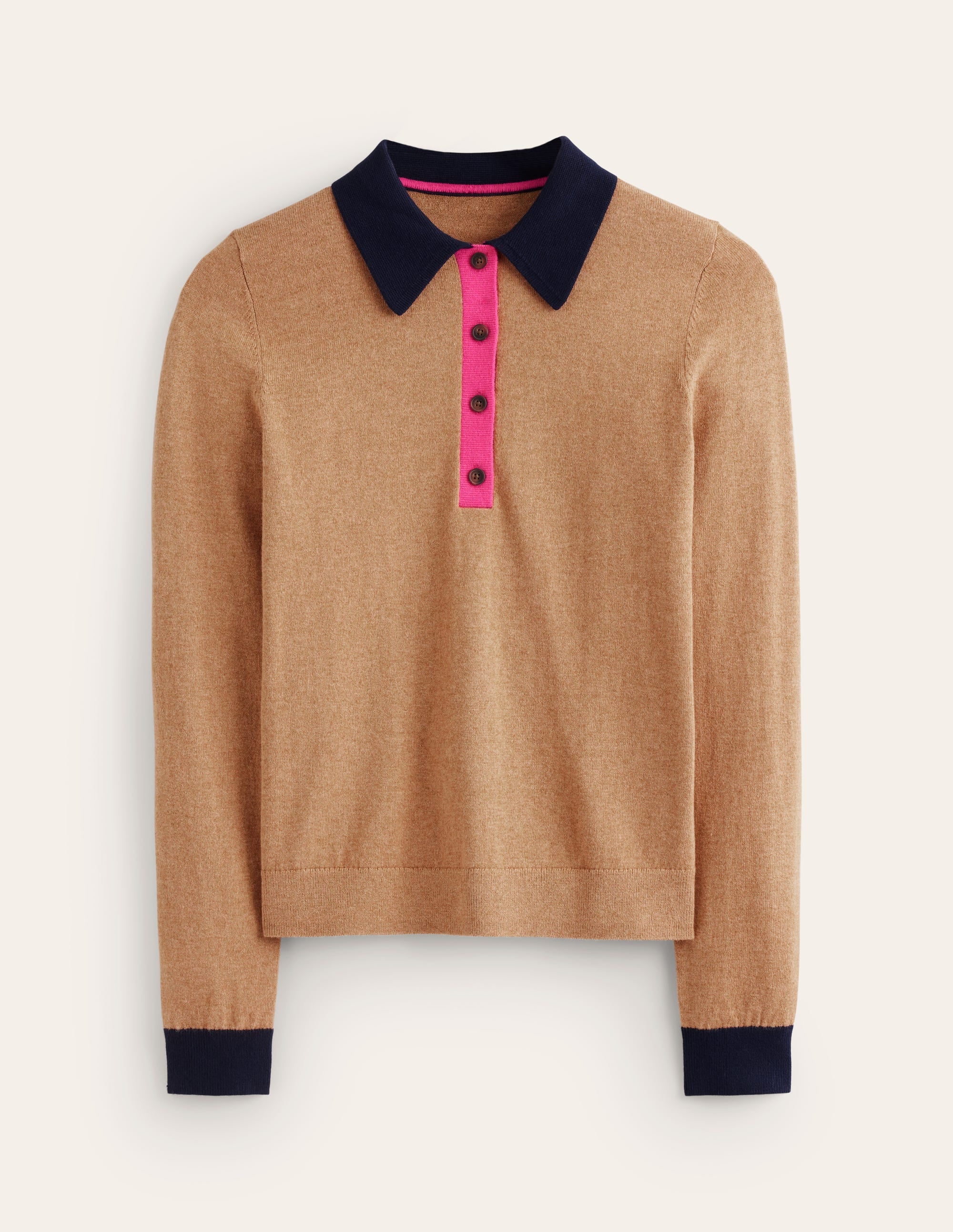 Estelle Henley Sweater-Camel Melange - Image 5