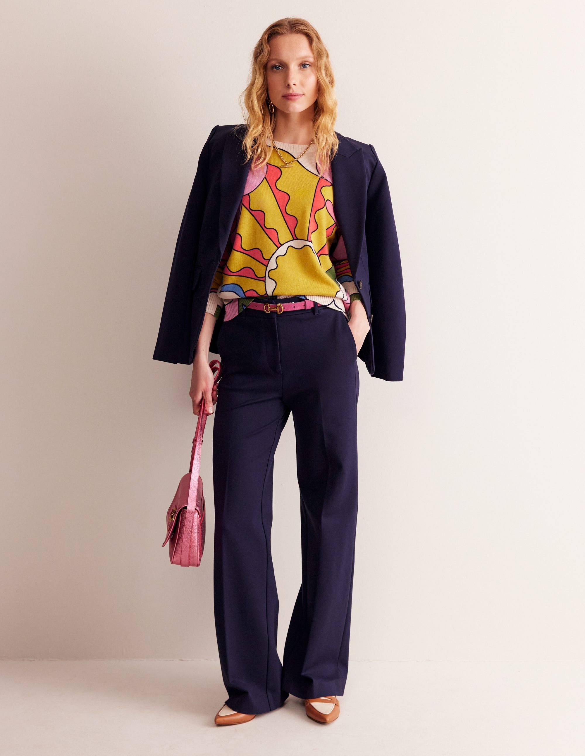 Lydia Cashmere Jumper-Multi, Sunshine - Image 4