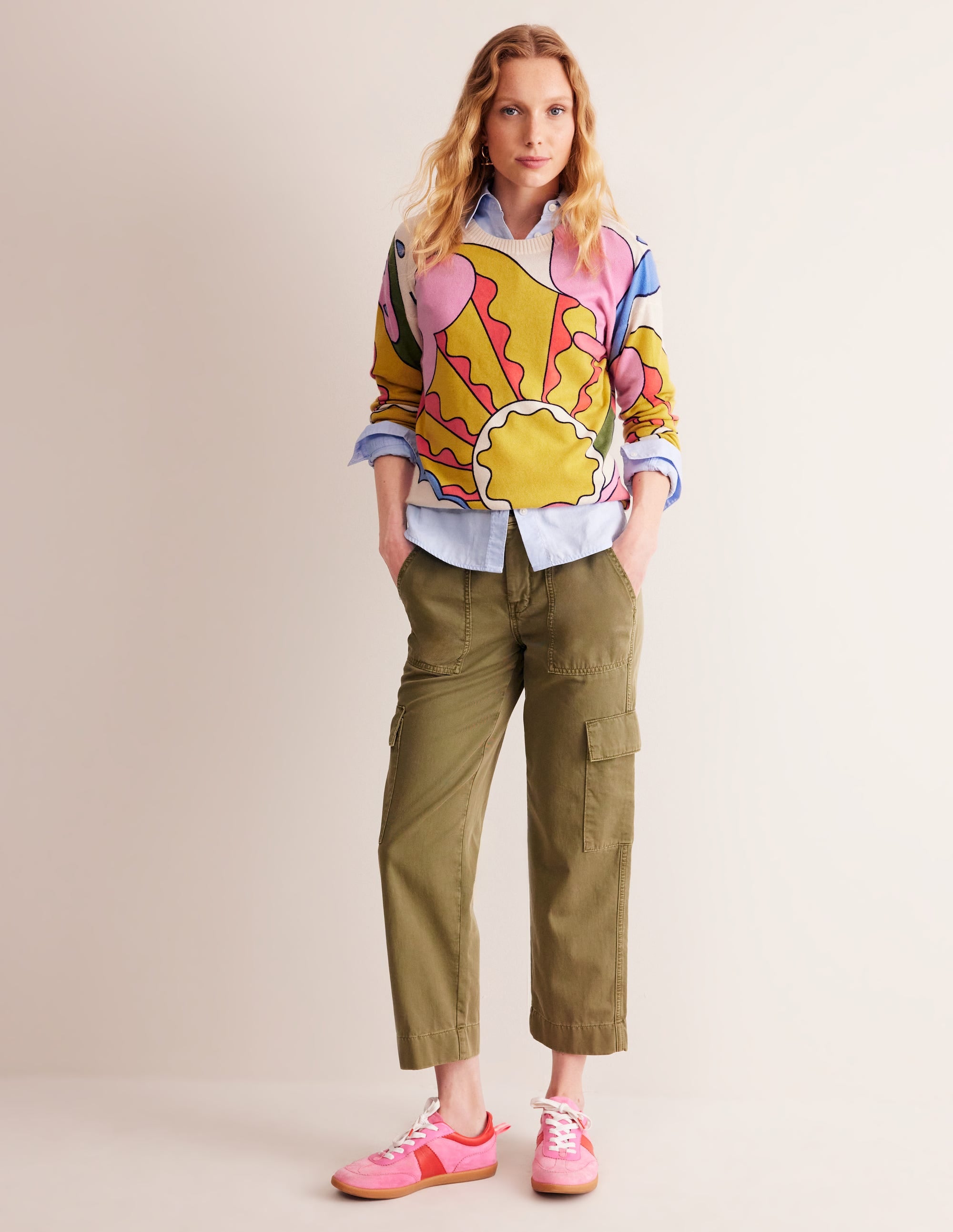 Lydia Cashmere Jumper-Multi, Sunshine - Image 5