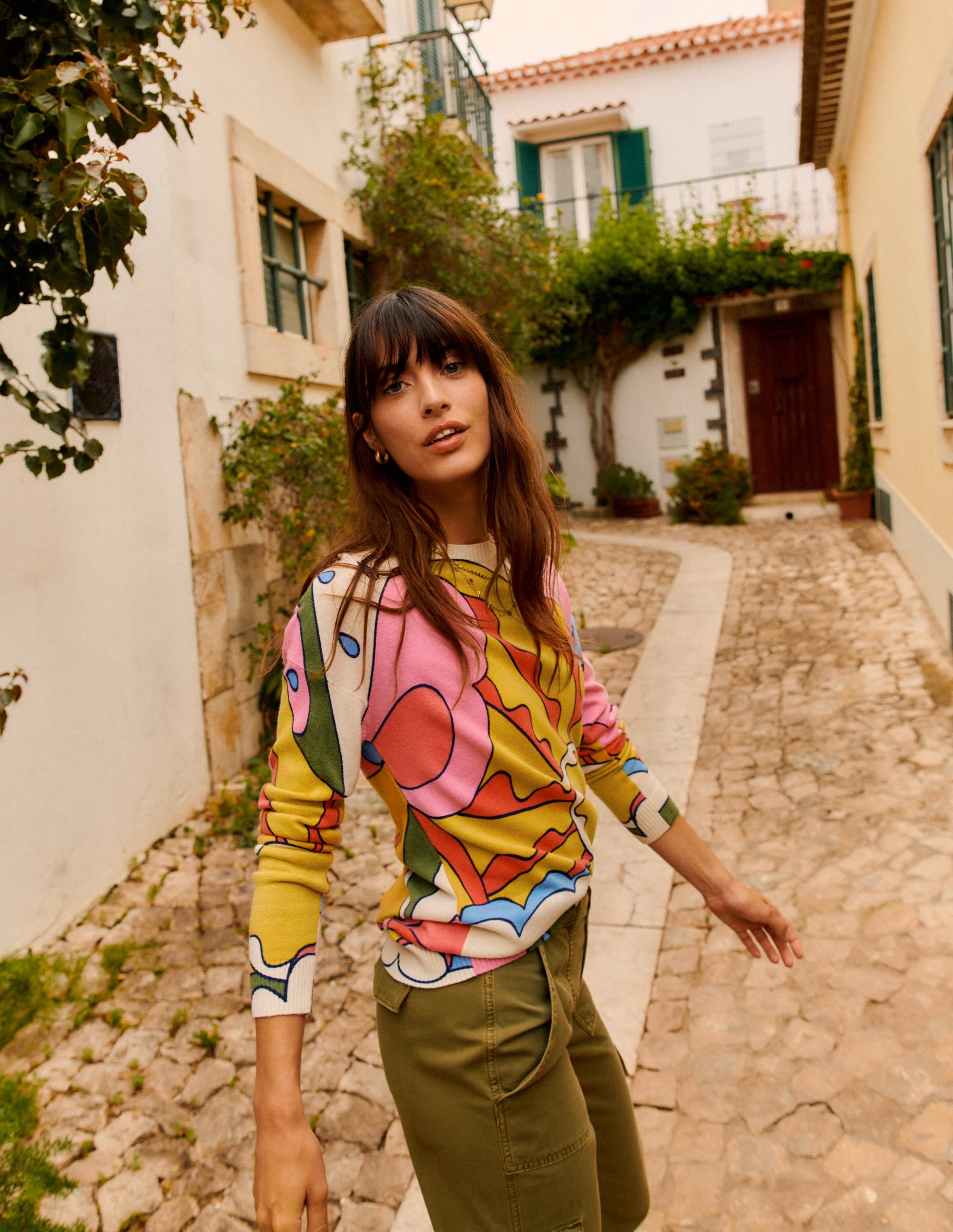Lydia Cashmere Jumper-Multi, Sunshine - Image 7