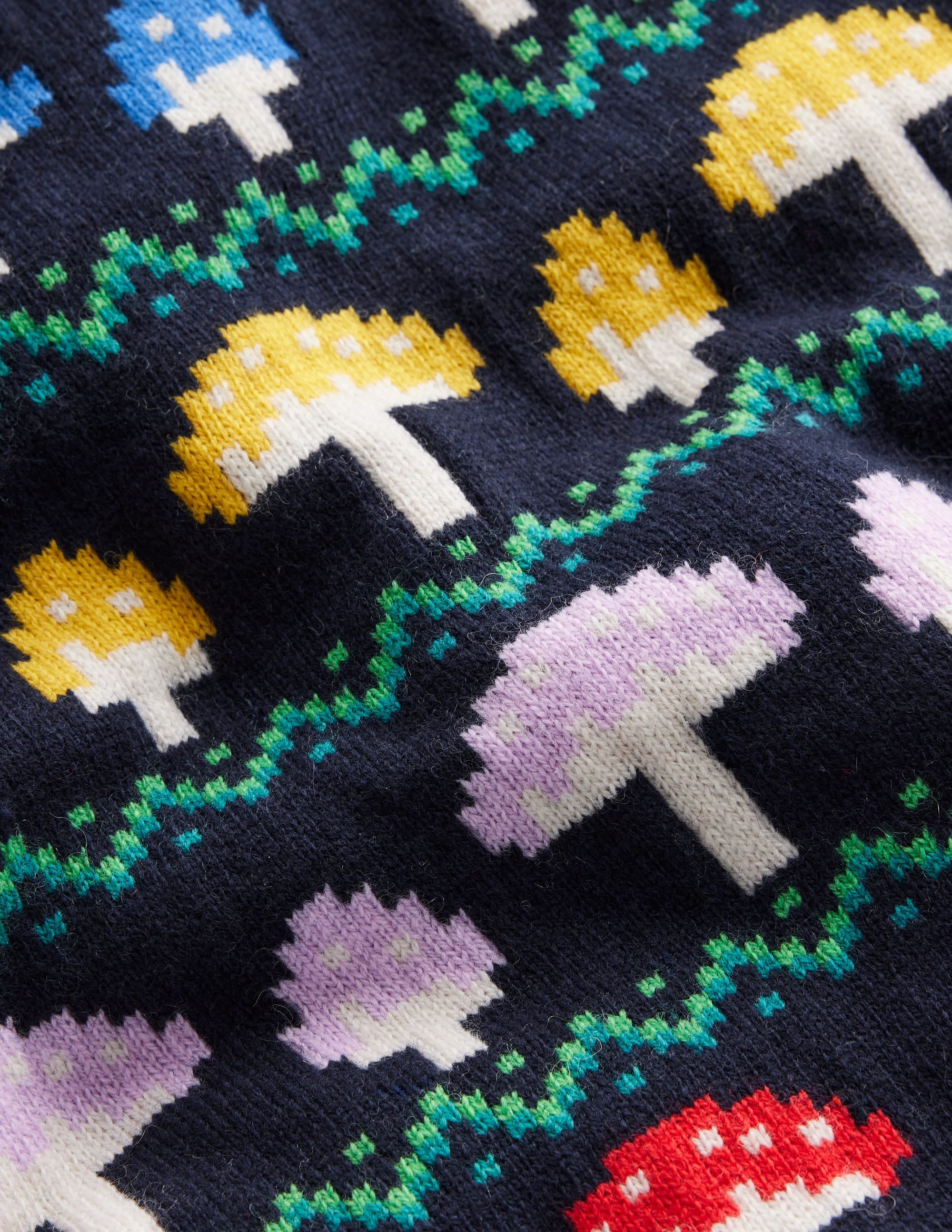Edie Fair Isle Vest-Navy Mushroom - Image 10