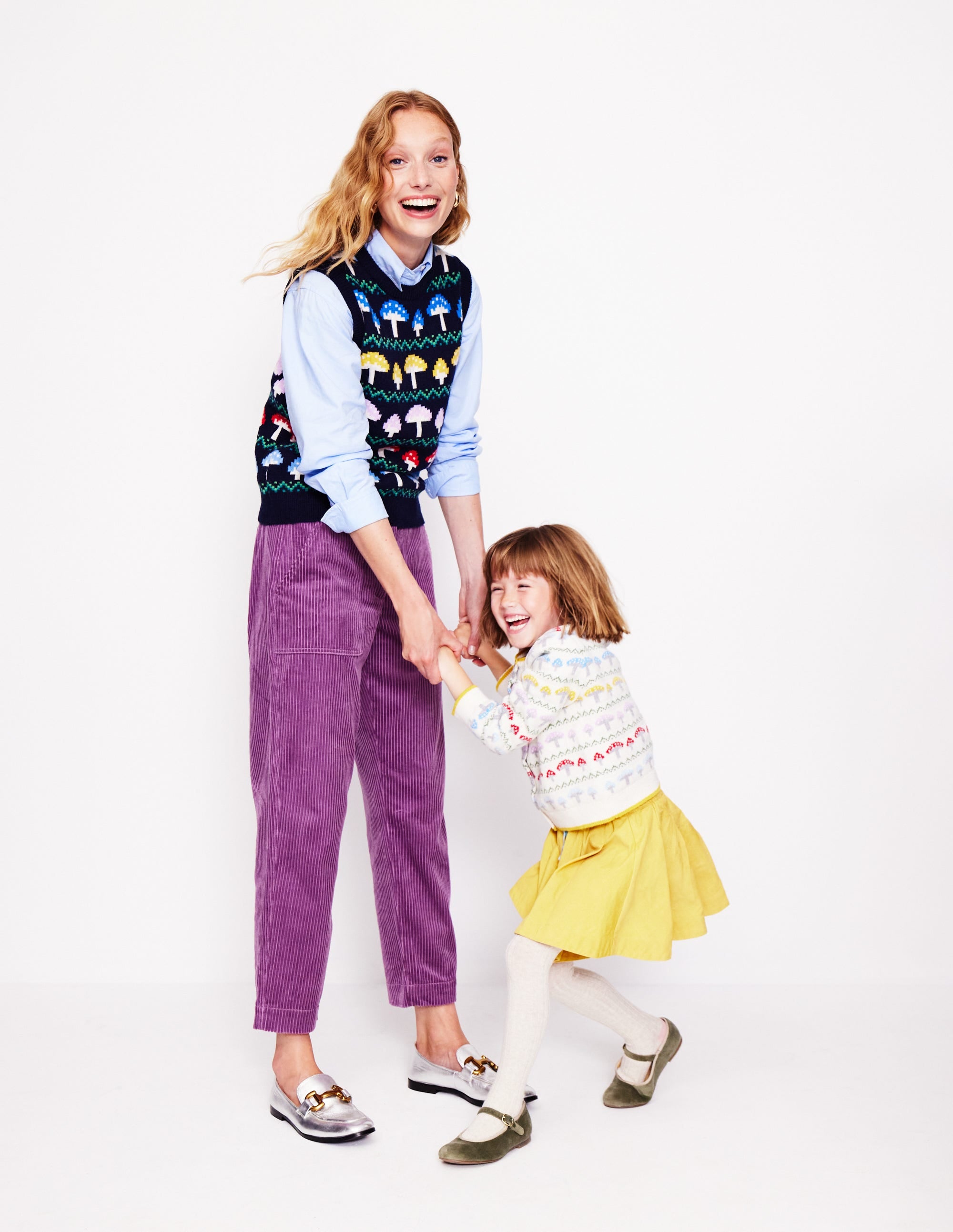 Edie Fair Isle Vest-Navy Mushroom - Image 7