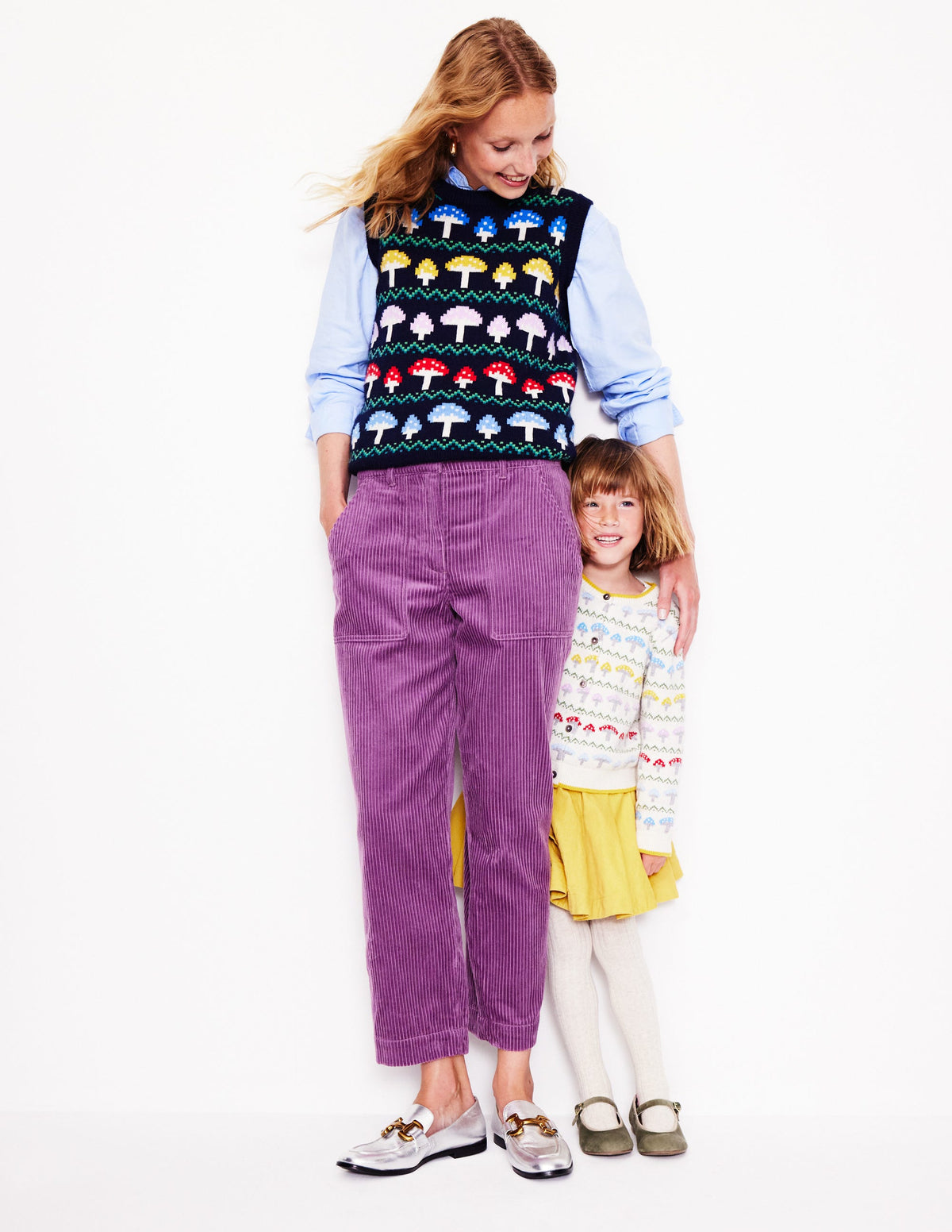 Edie Fair Isle Vest-Navy Mushroom - Image 8