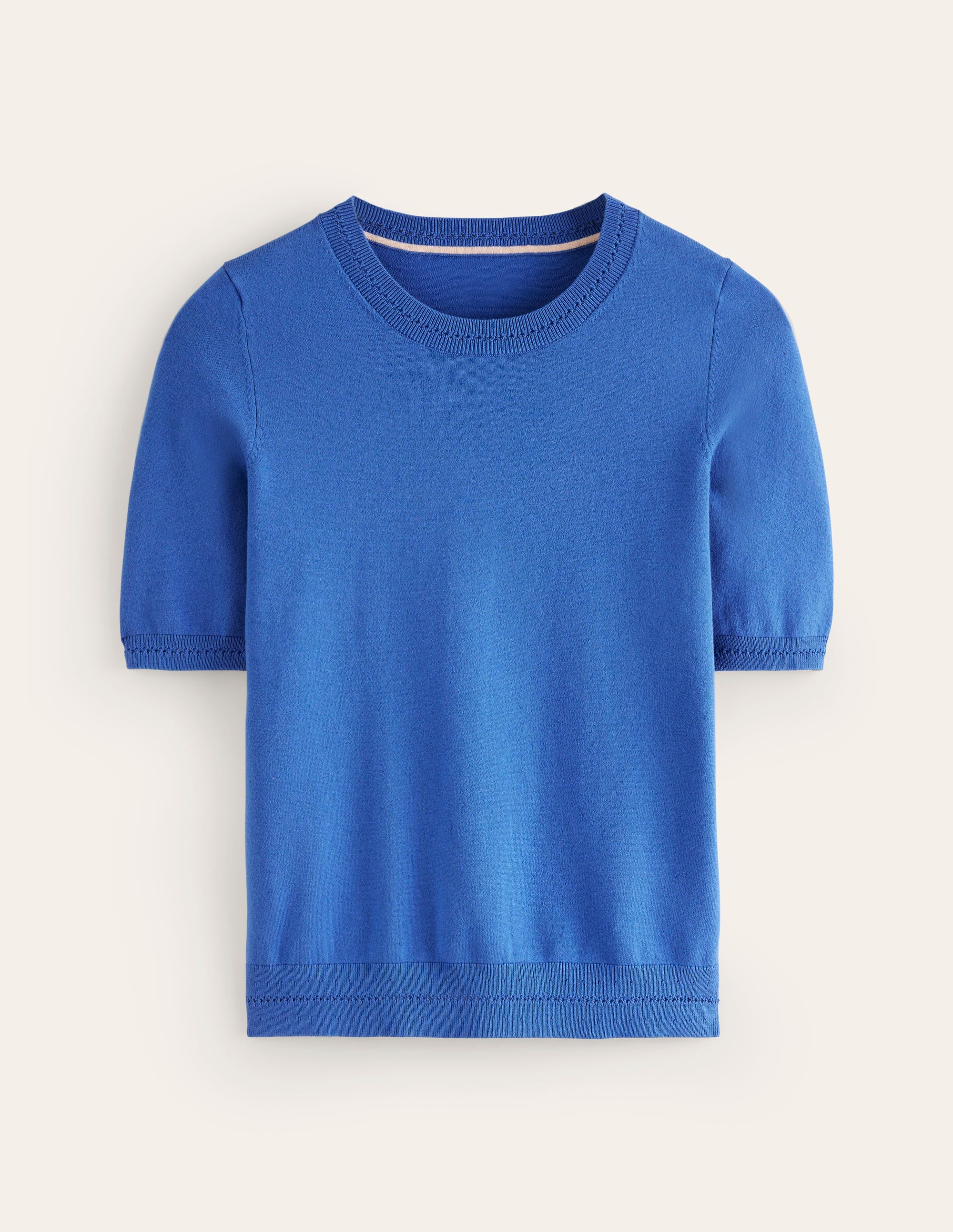 Catriona Cotton Crew T-shirt-Blue Jay - Image 5
