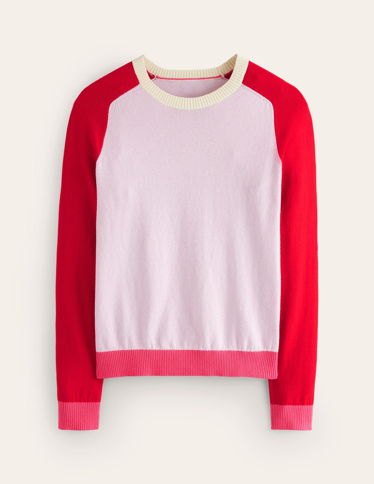 Meg Raglan Sleeve Sweater-Soft Lavender, Colourblock - Image 6