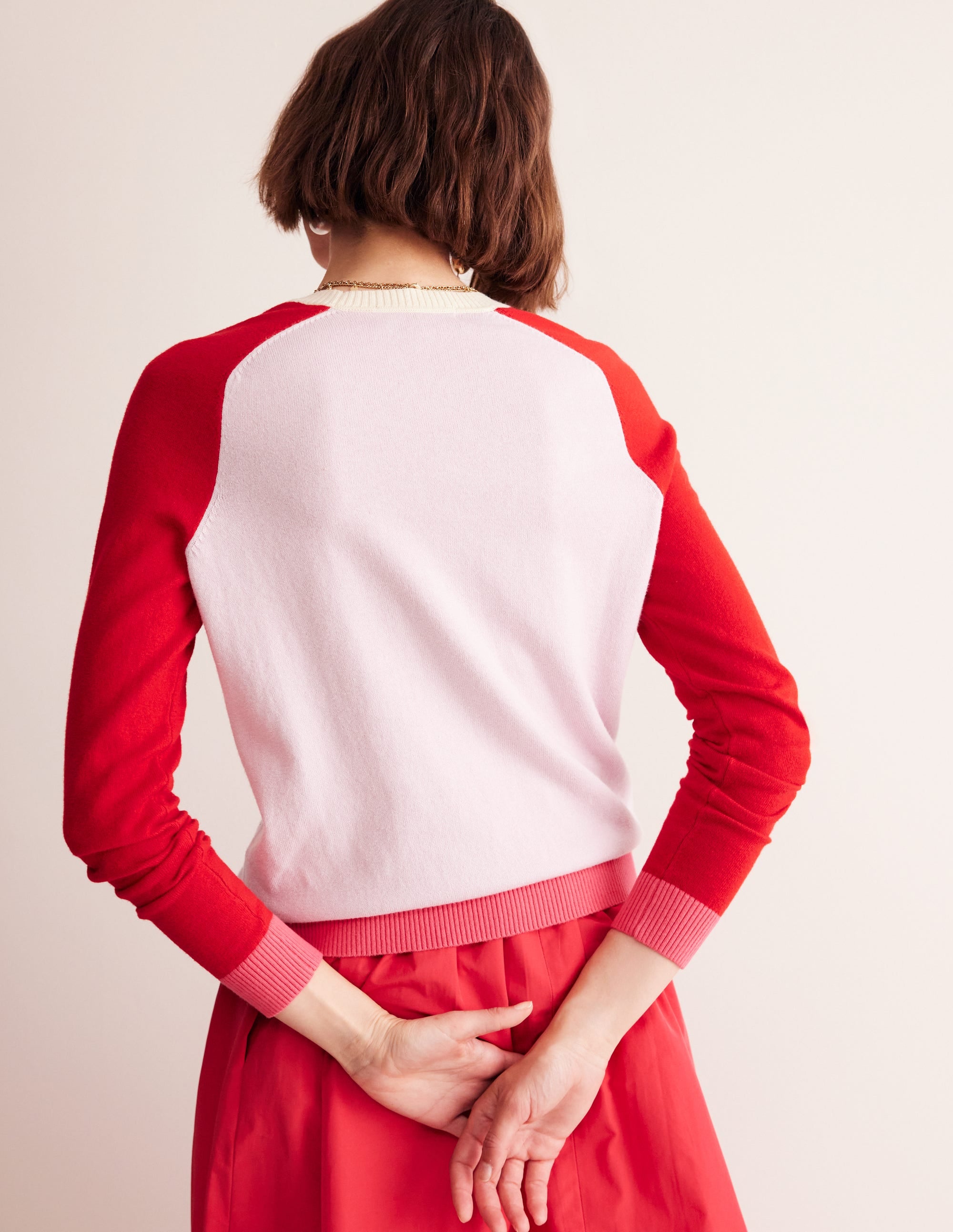 Meg Raglan Sleeve Sweater-Soft Lavender, Colourblock - Image 3