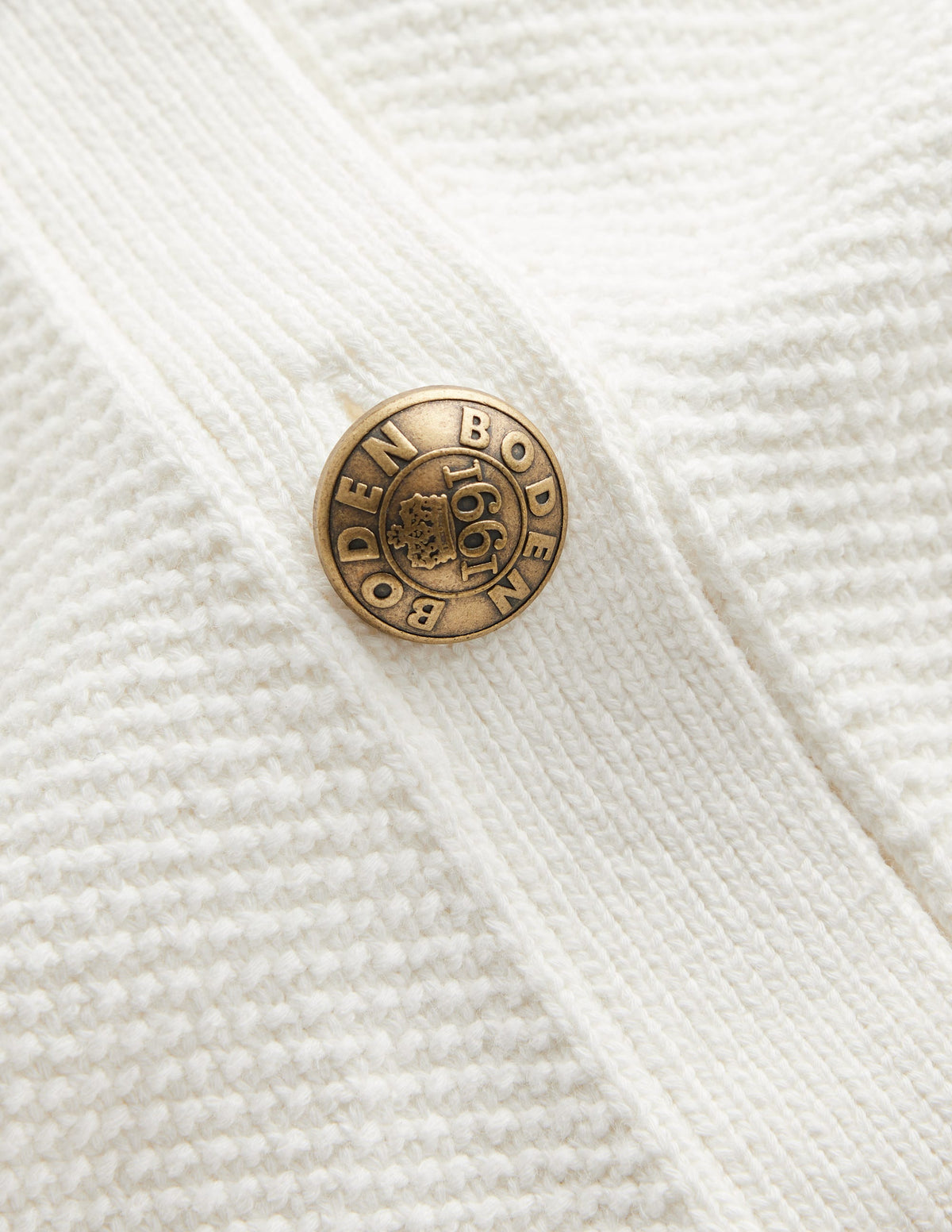 Collared Knitted Cardigan-Warm Ivory - Image 6