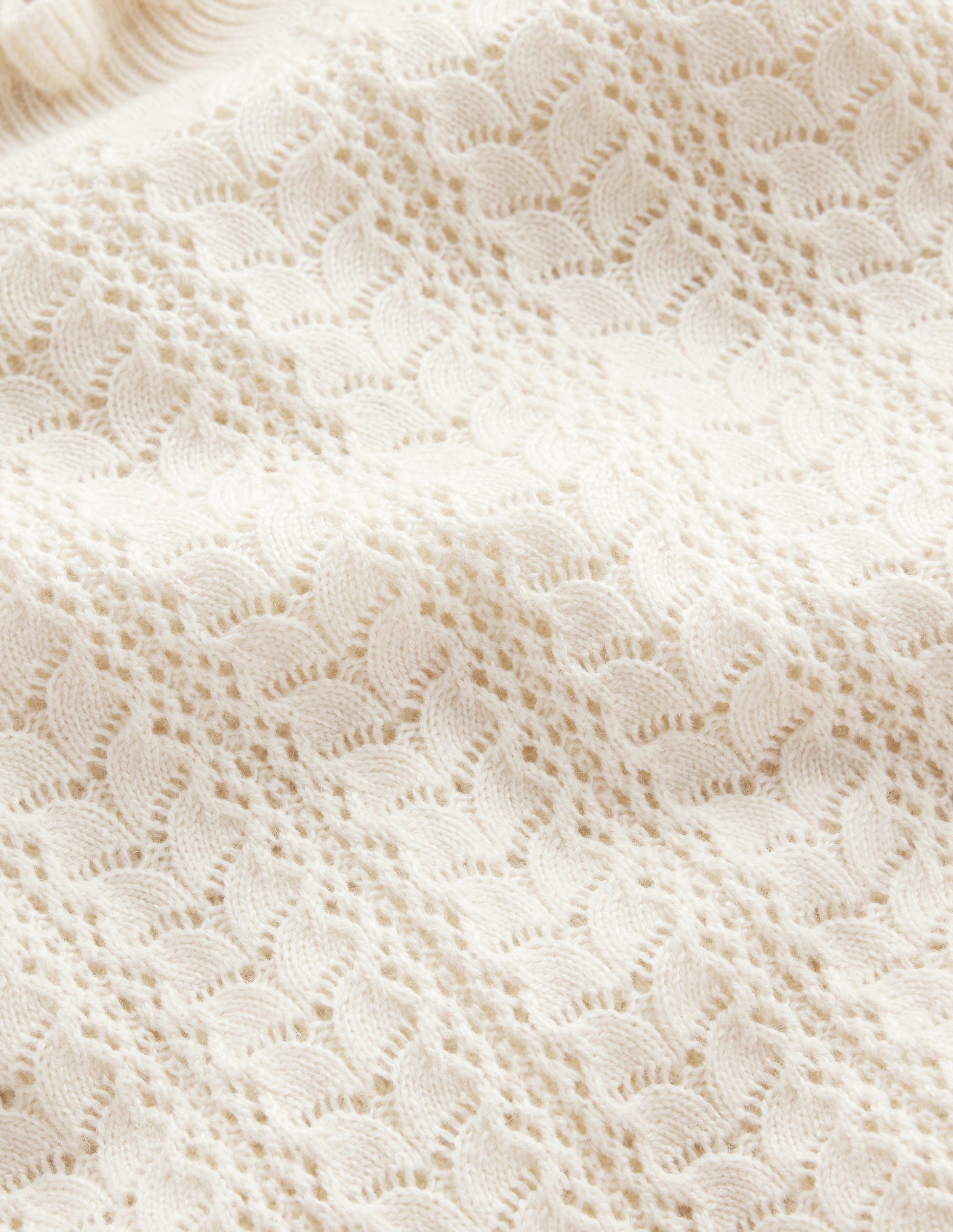 Tia Pointelle Frilled Sweater-Warm Ivory-6