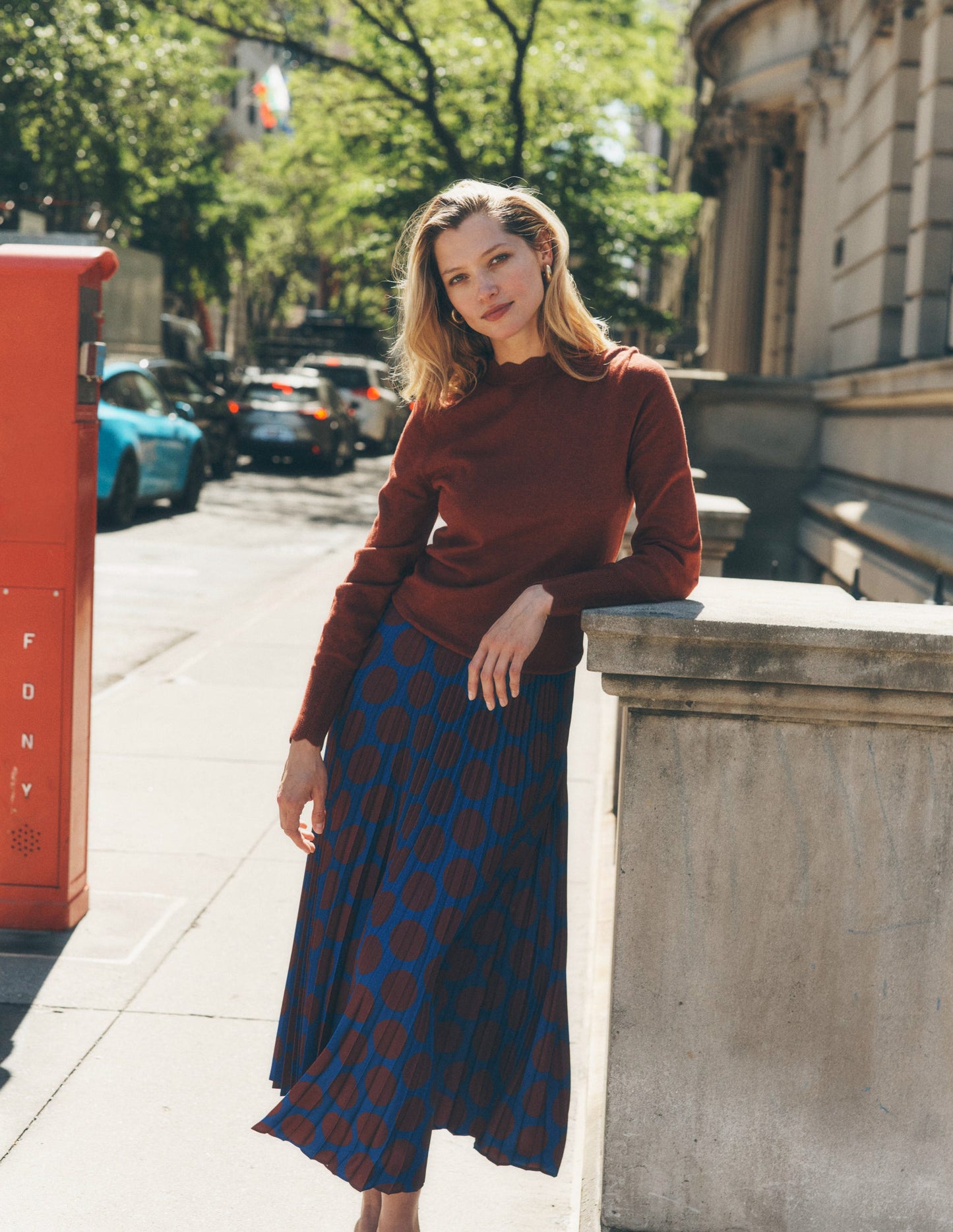 Imi Scalloped Sweater-Burnt Orange