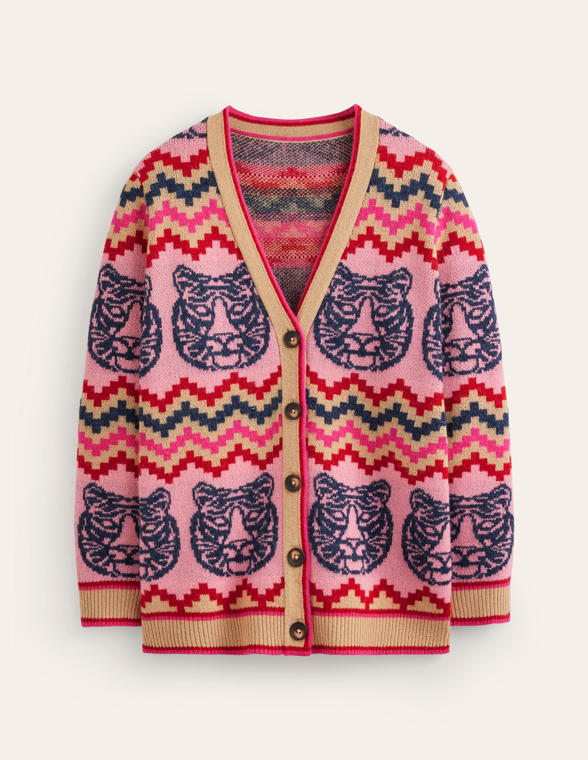 Quinn Boyfriend Cardigan-Multi, Tiger-6