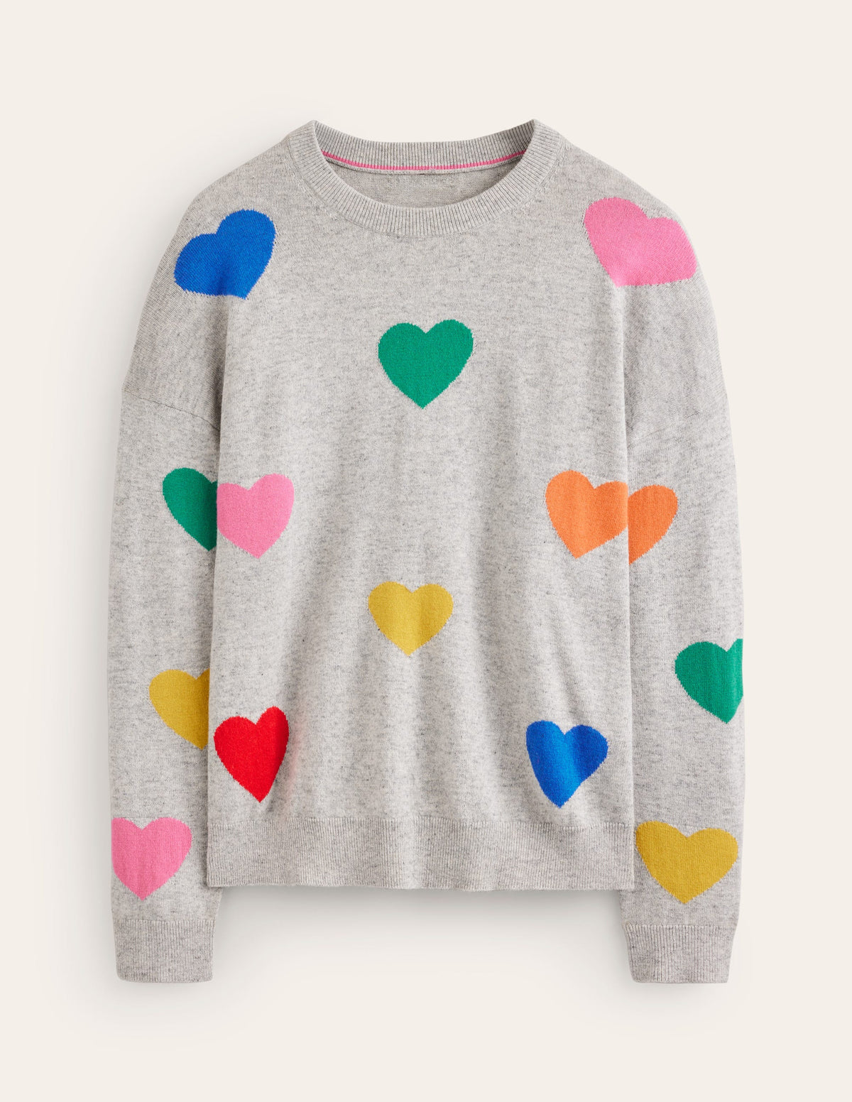 Natasha Novelty Sweater-Grey, Hearts-8