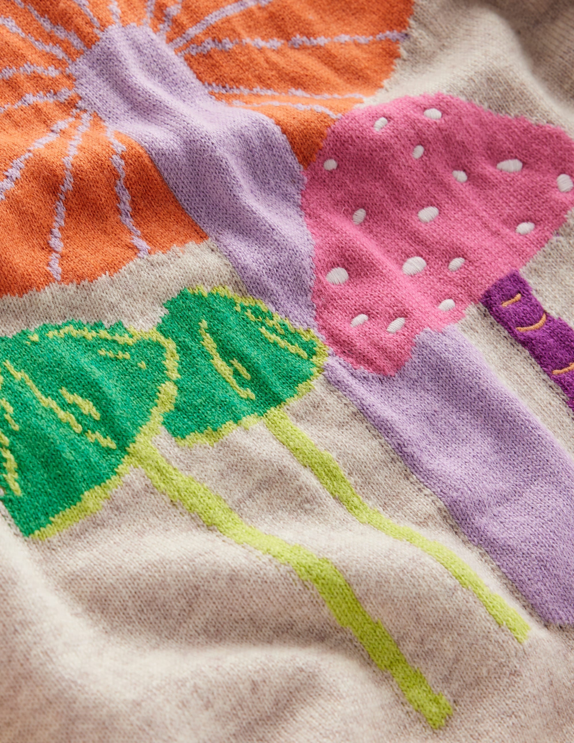 Natasha Novelty Sweater-Oatmeal, Mushrooms - Image 6