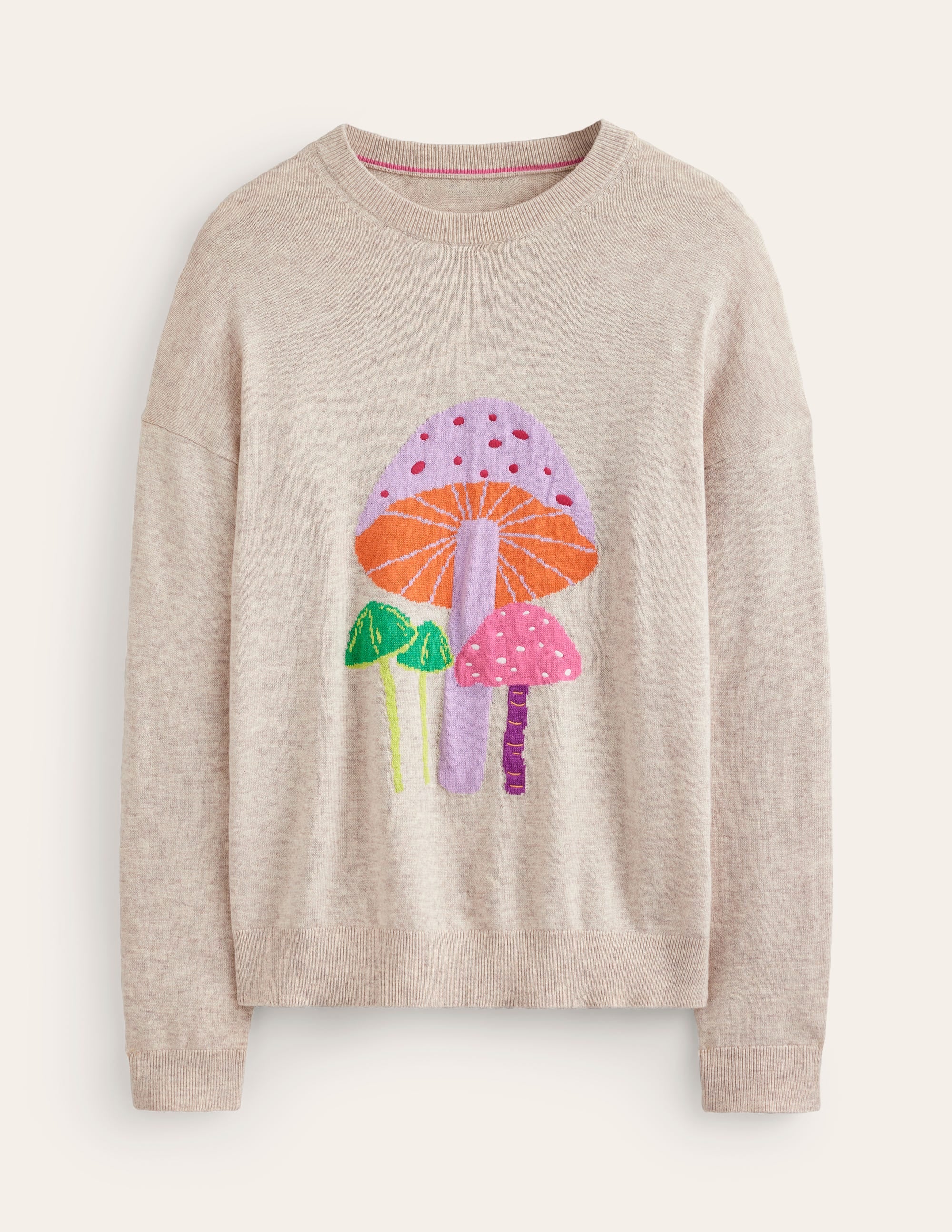 Natasha Novelty Sweater-Oatmeal, Mushrooms - Image 5