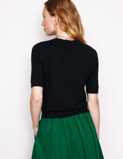 Eva Cashmere T-Shirt-Black