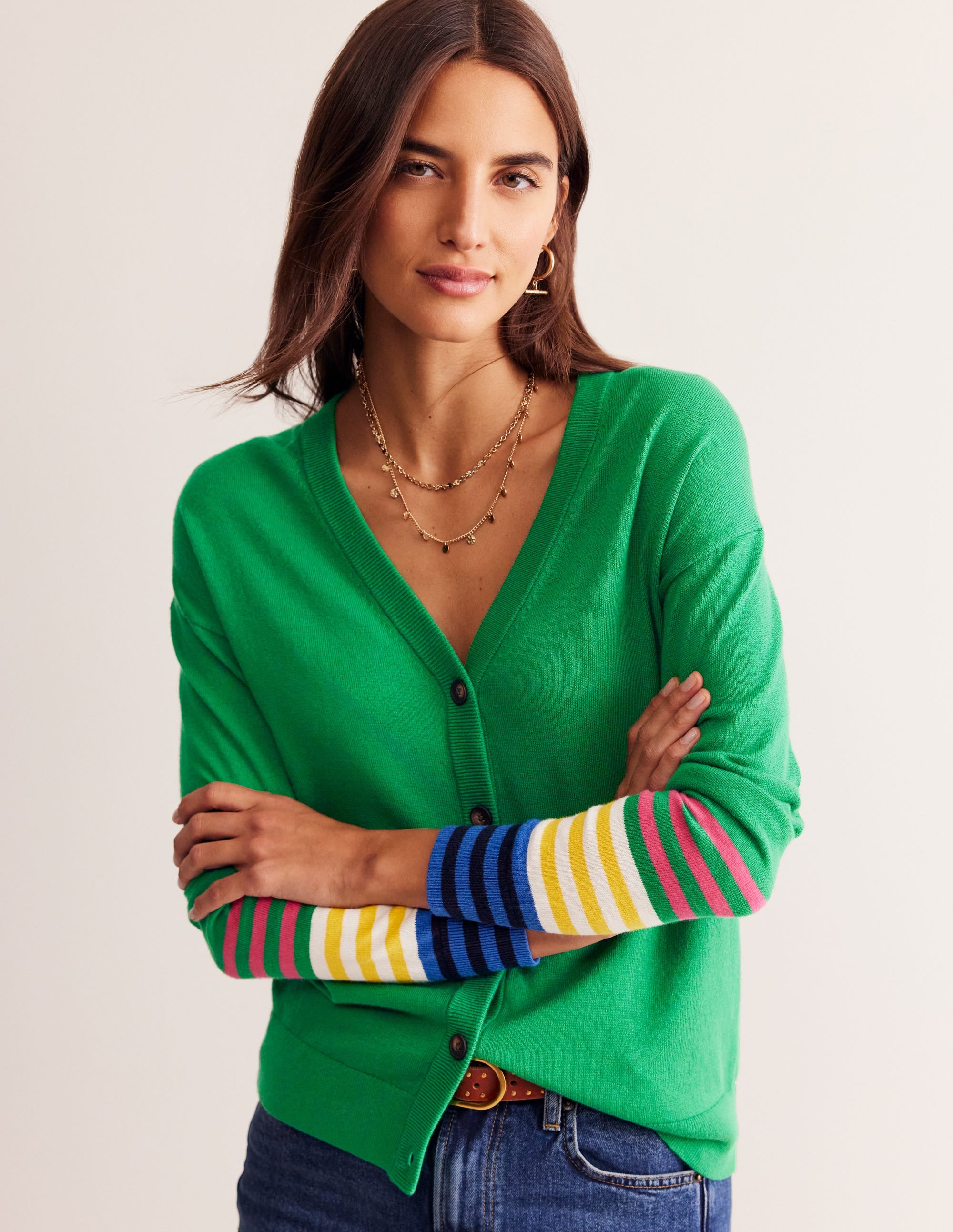 Annie Cardigan-Rich Emerald Green - Image 4