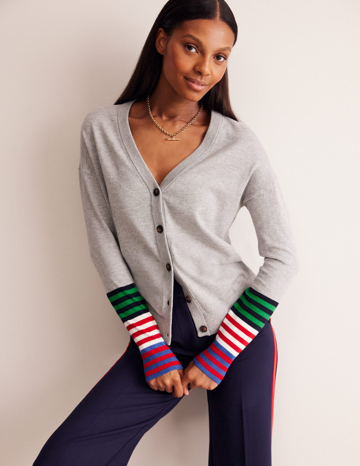 Annie Cardigan-Grey Melange - Image 1