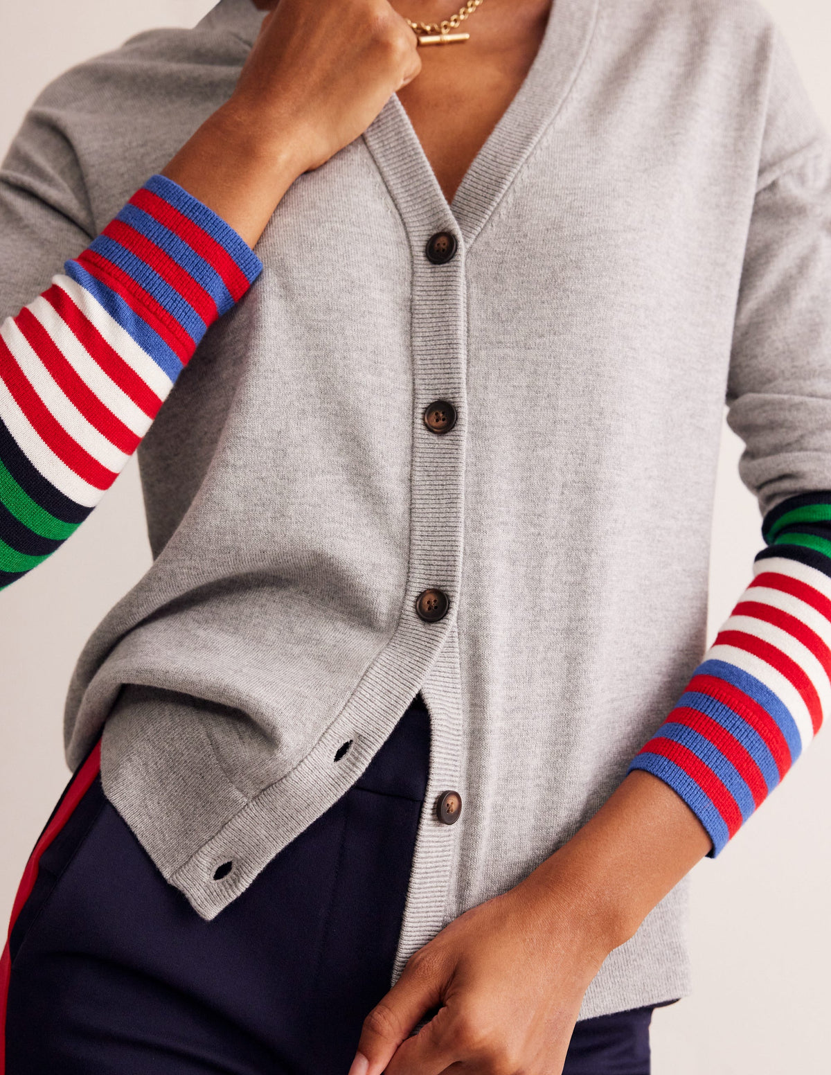 Annie Cardigan-Grey Melange - Image 2